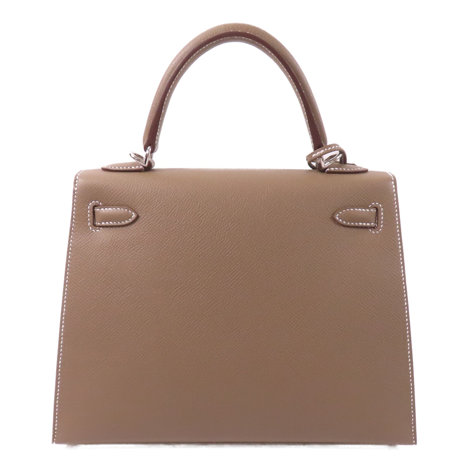 HERMES Epsom皮革Kelly 25手挽肩背兩用袋Etoupe