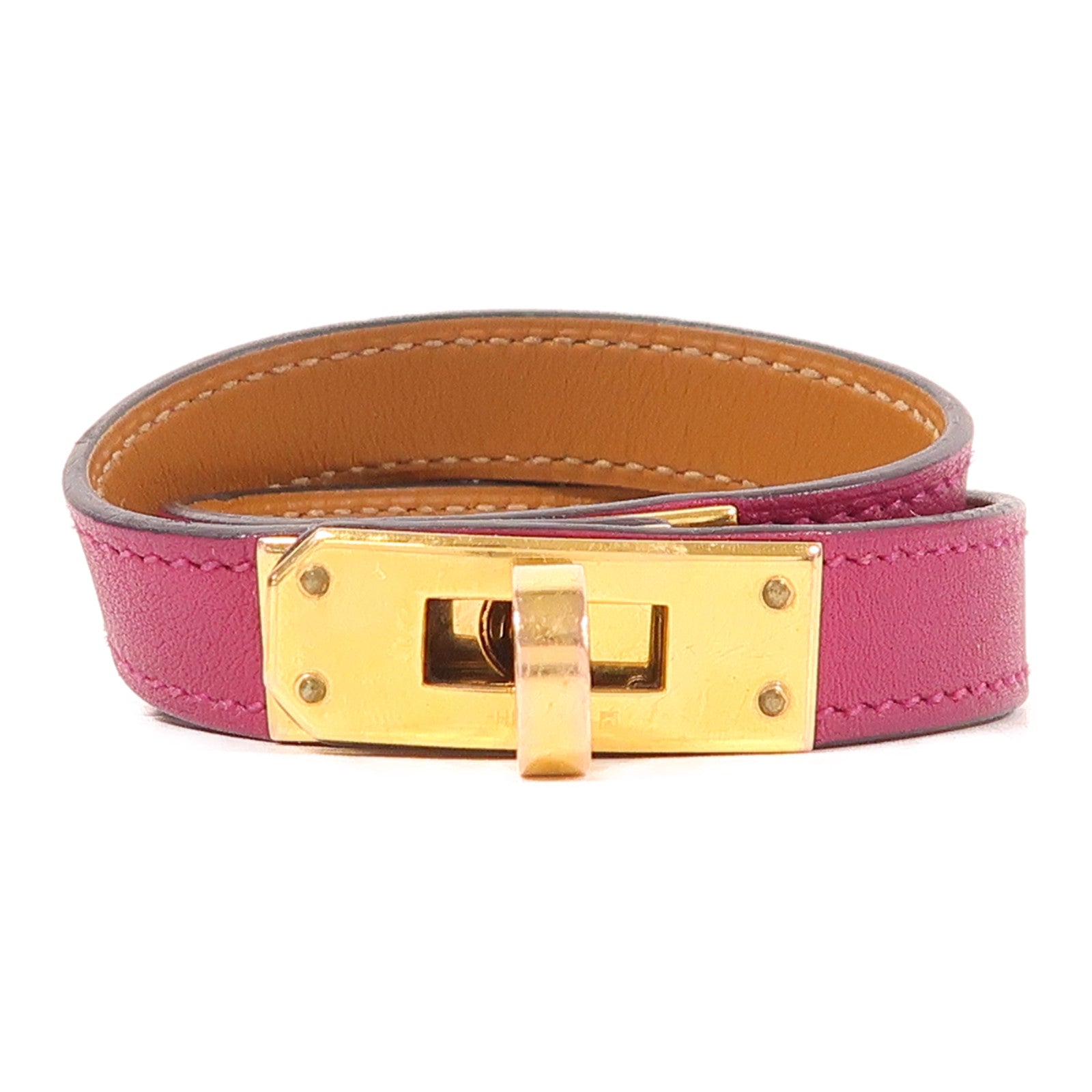 HERMES Swift皮革Kelly Double Tour Bracelet手鐲