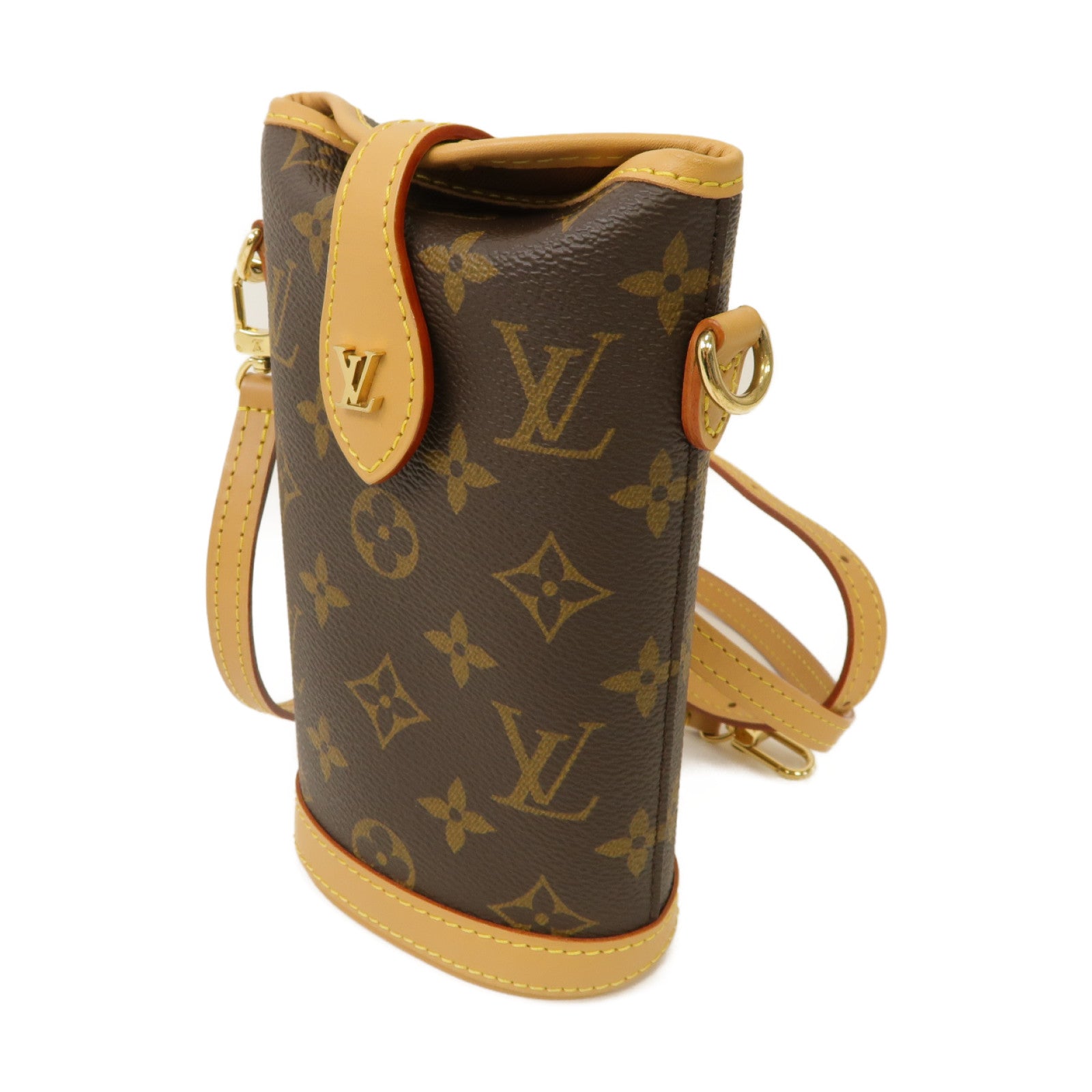 LOUIS VUITTON 【激減優惠】Monogram Fold Me金扣肩背袋啡色