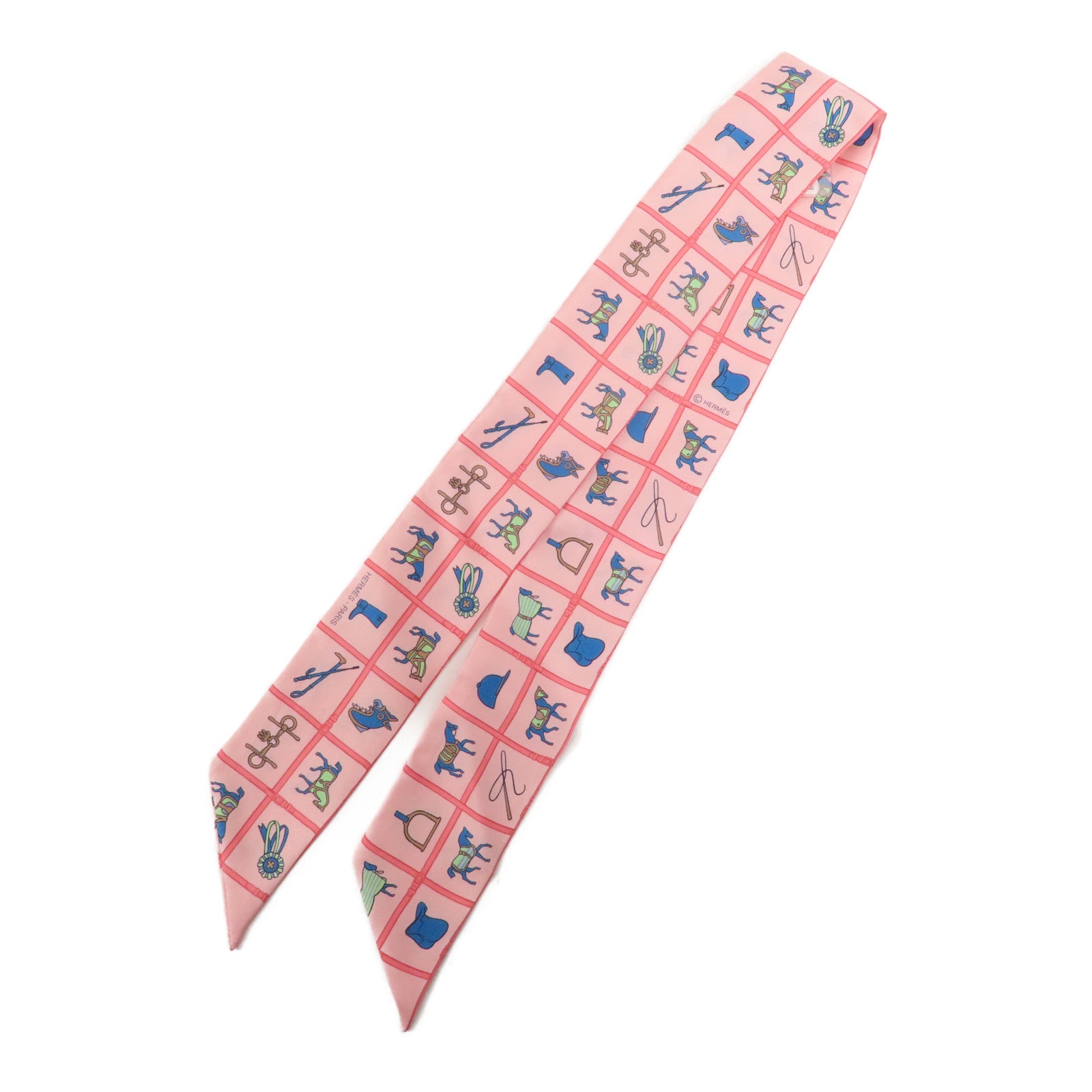 HERMES 絲質Twilly絲巾