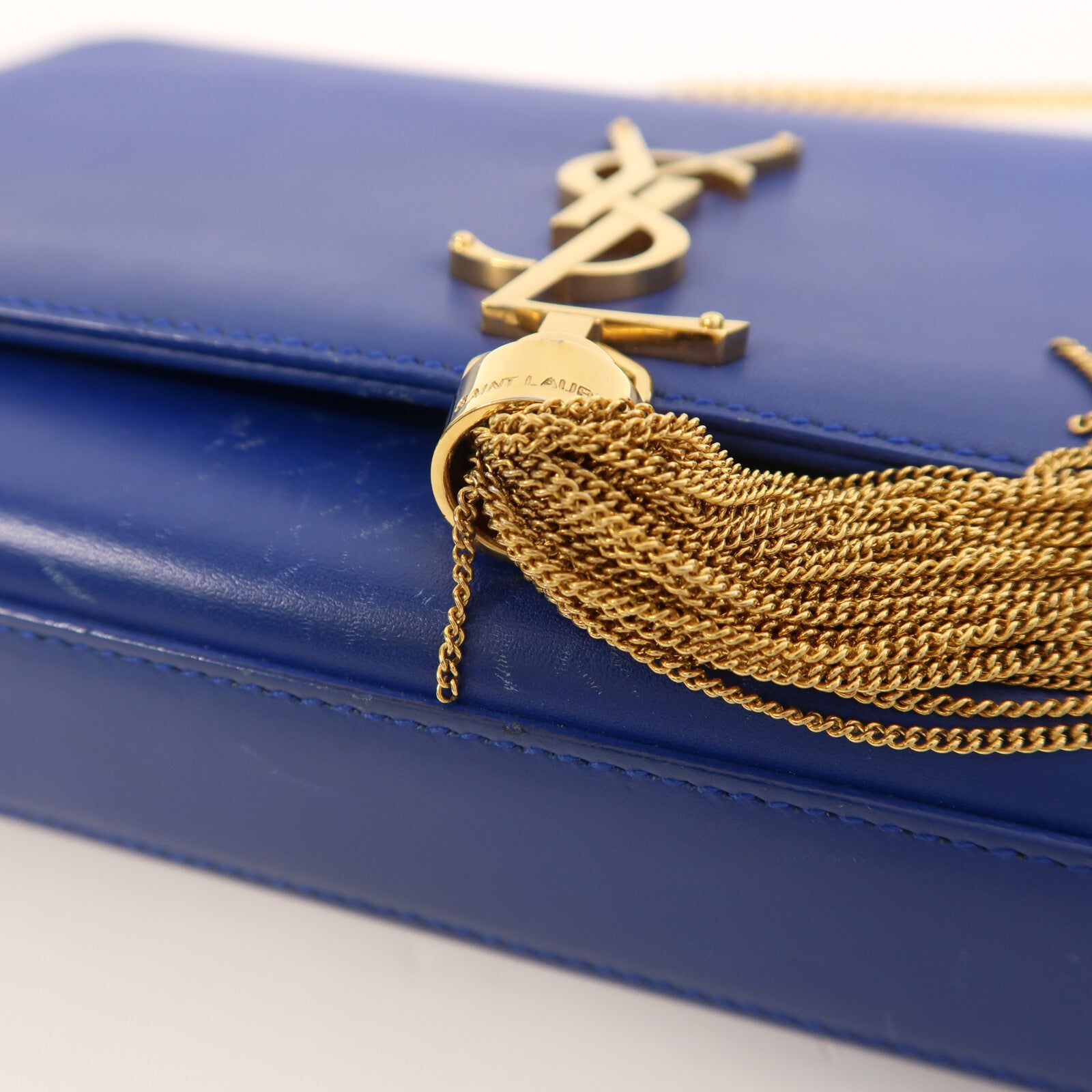 SAINT LAURENT 牛皮皮革Kate金扣鏈帶肩背袋