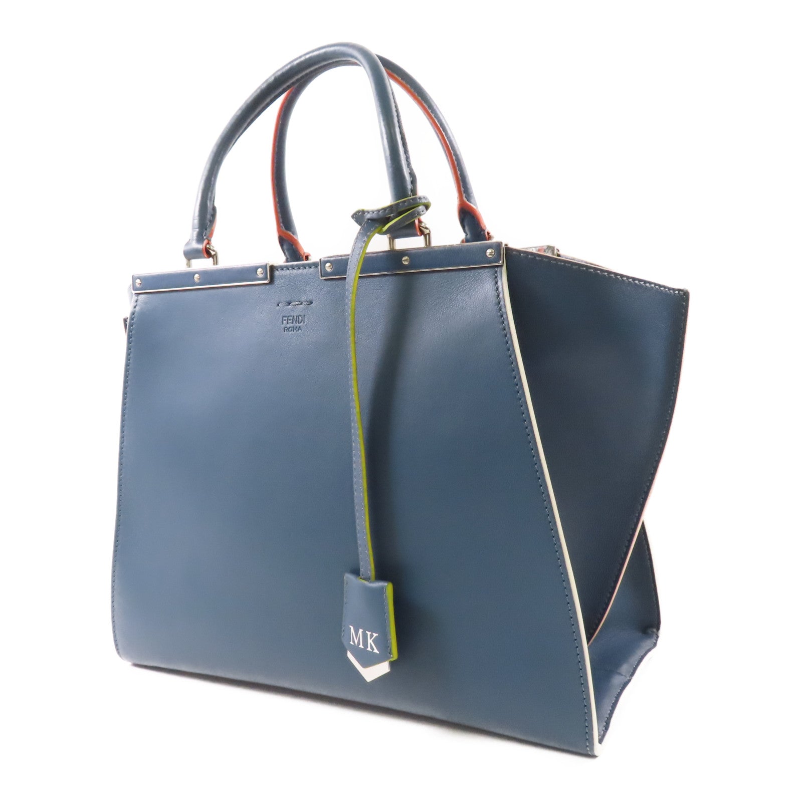 FENDI 【激減優惠】牛皮皮革3 Jours Bag銀扣手挽肩背兩用袋