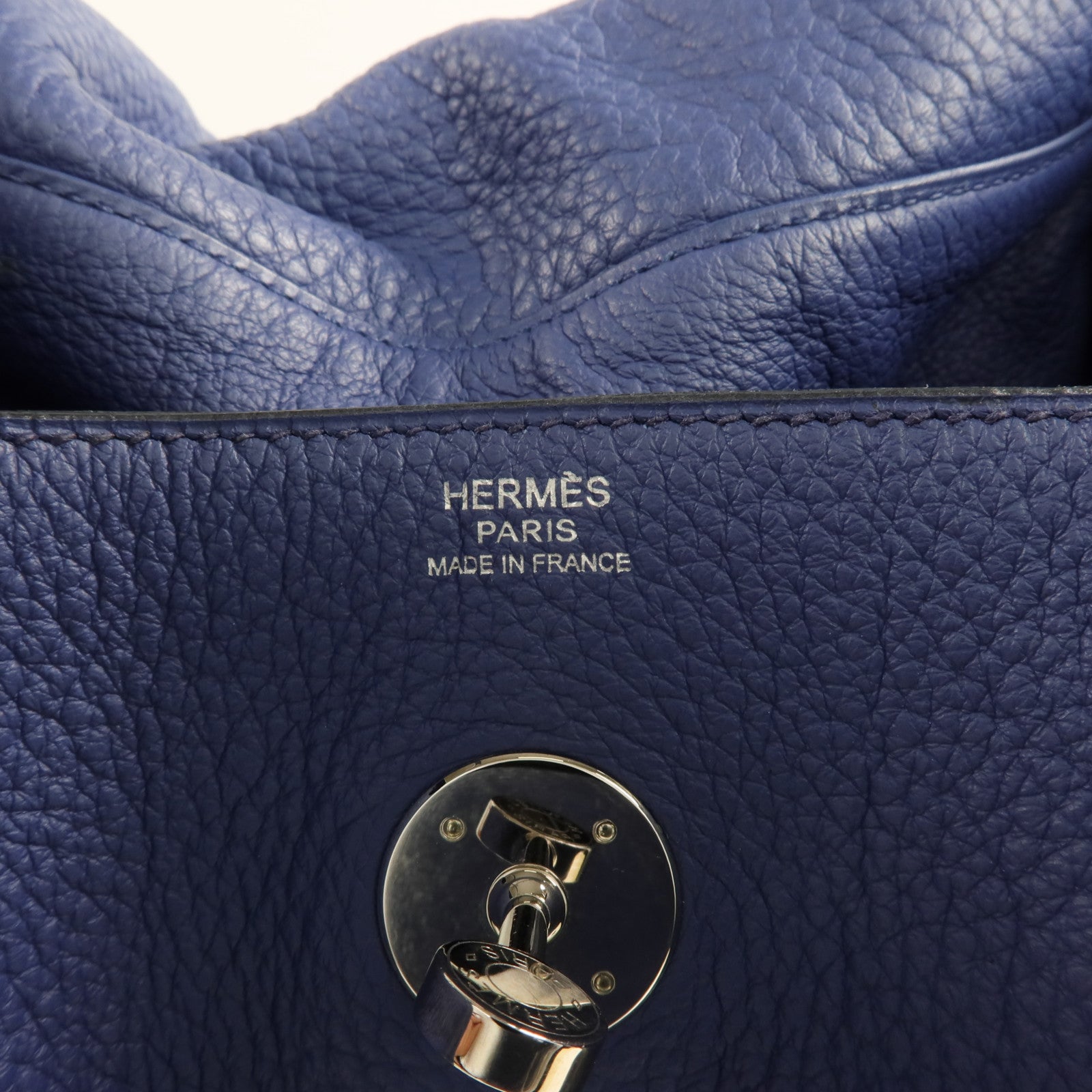 HERMES Clemence皮革Lindy 30銀扣肩背袋