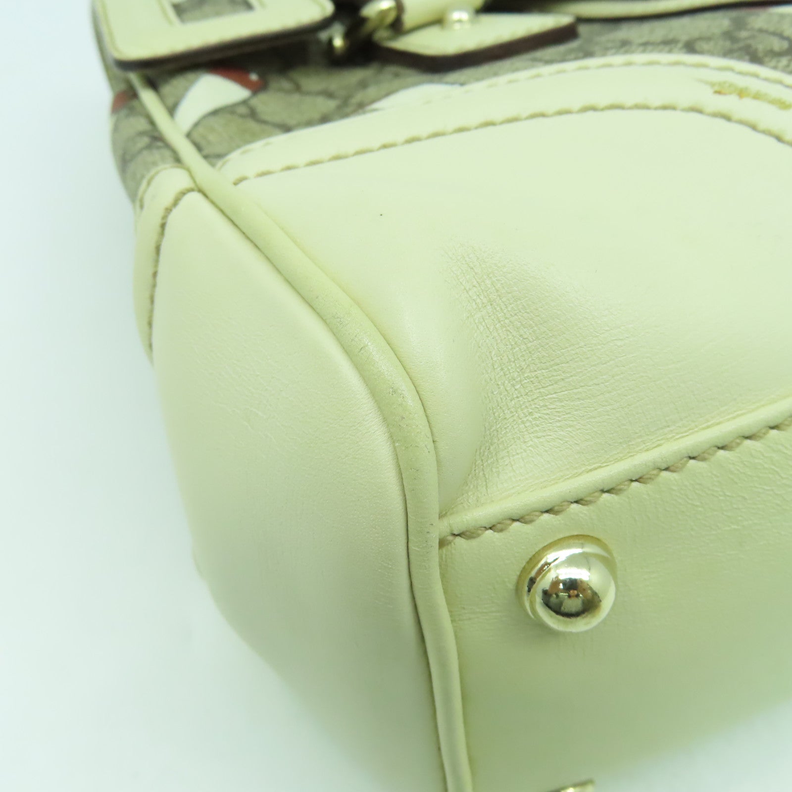 GUCCI 【激減優惠】帆布Treasure銀扣手挽袋米色/啡色