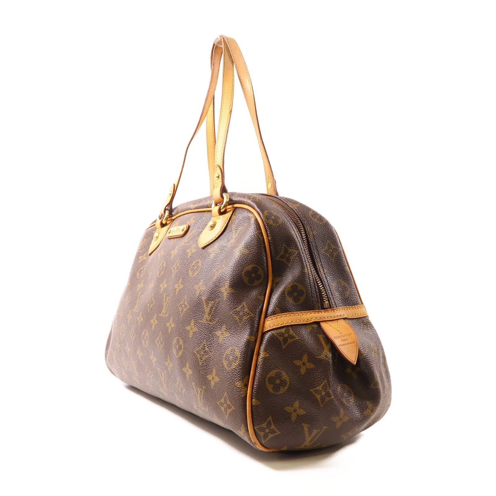 LOUIS VUITTON Monogram Montorgueil金扣肩背袋啡色