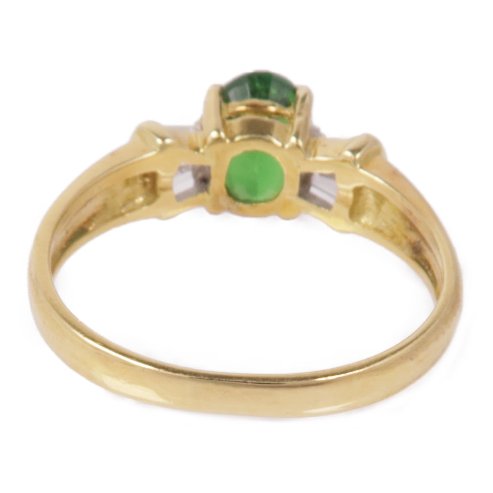 JEWELRY 【激減優惠】18K黃金Emerald/Diamond Ring綠寶石/鑽石戒指US#5.75