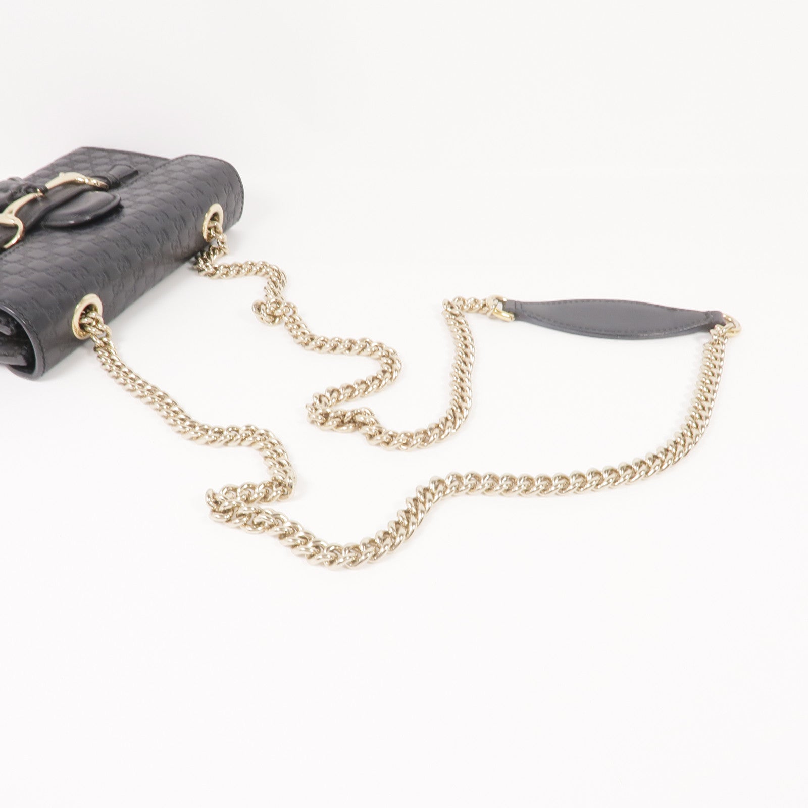 GUCCI 牛皮皮革Mini Emily金扣鏈帶肩背袋