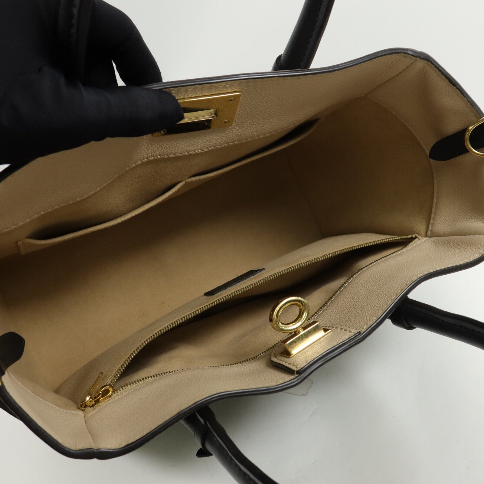 LOUIS VUITTON Monogram/牛皮皮革On My Side MM手挽肩背兩用袋