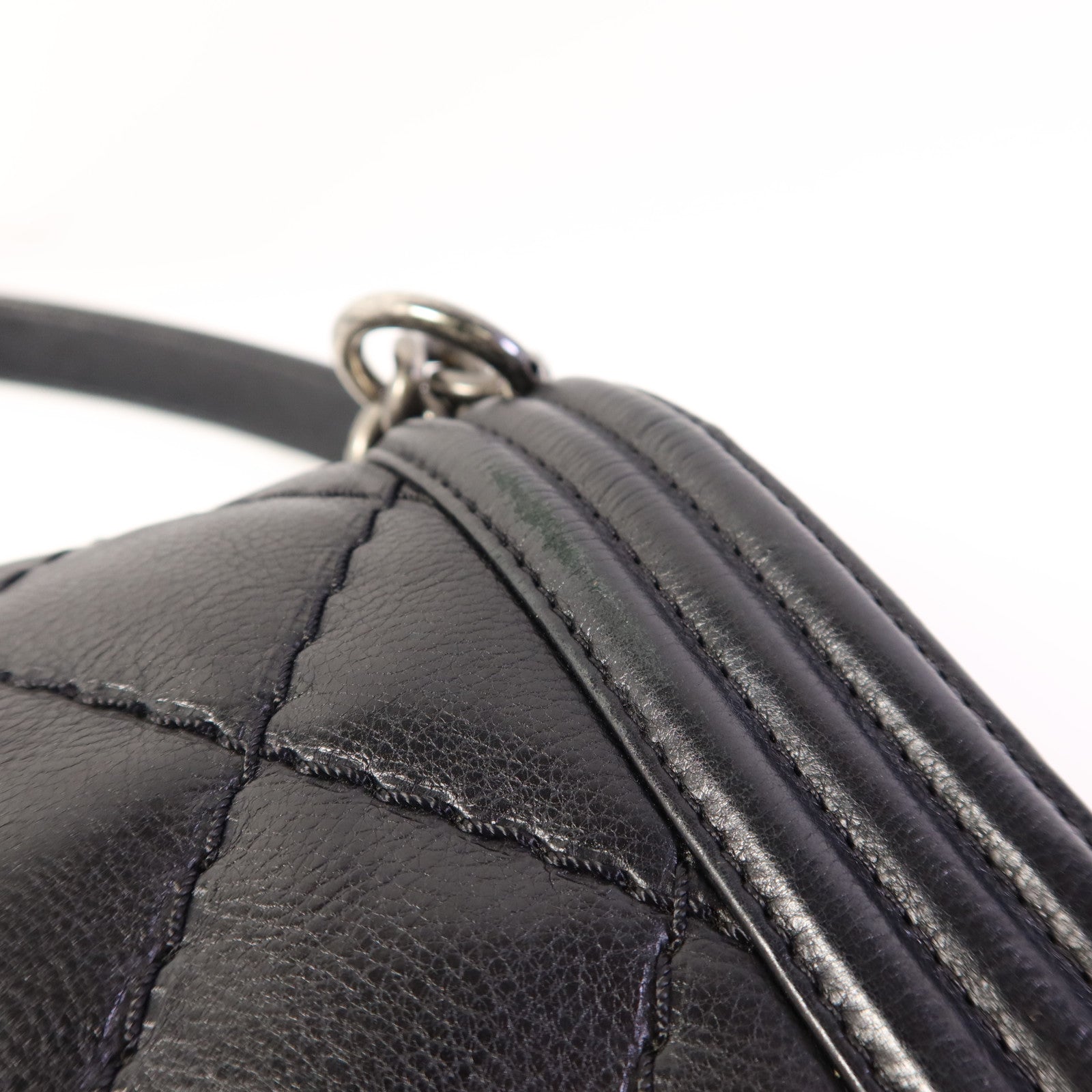 CHANEL 牛皮皮革Boy 25鏈帶肩背袋