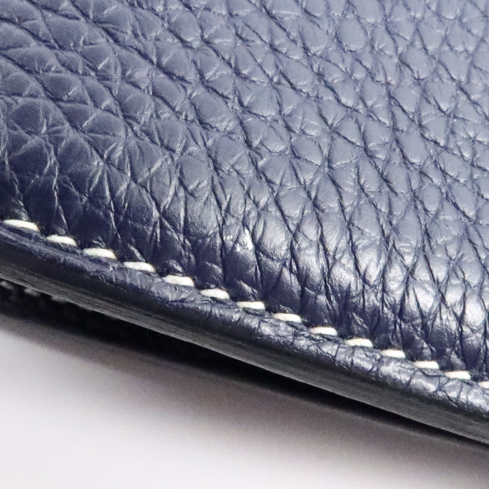 HERMES Clemence/Swift皮革Halzan 31手挽肩背兩用袋Bleu Nuit/Noir