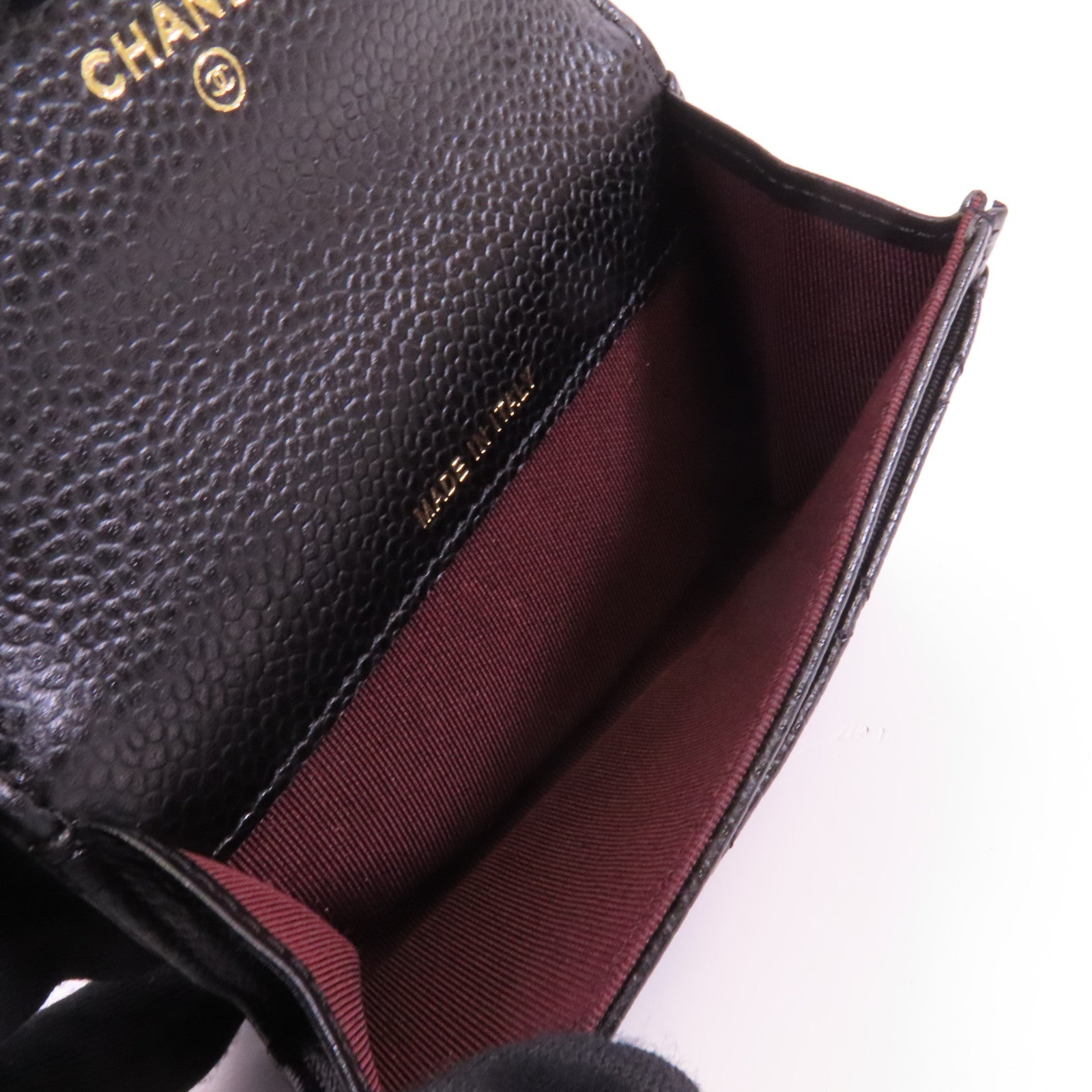 CHANEL 牛皮皮革Card Holder金扣卡套