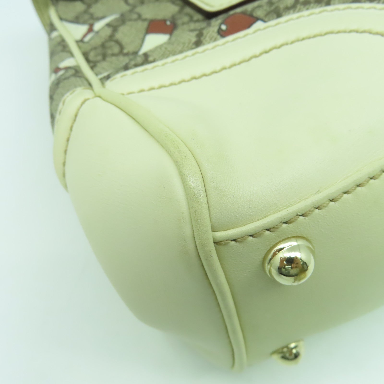 GUCCI 【激減優惠】帆布Treasure銀扣手挽袋米色/啡色