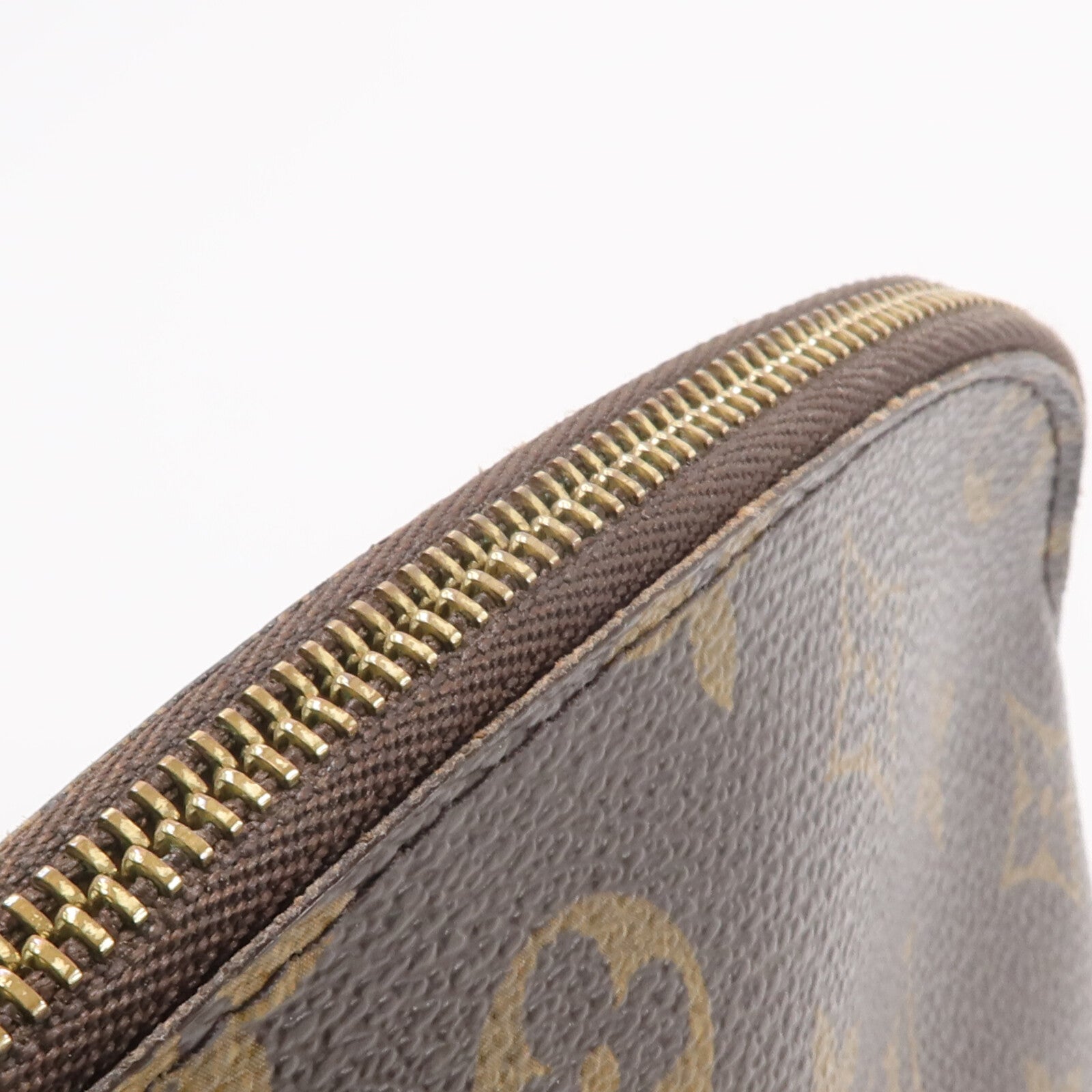 LOUIS VUITTON Monogram Cosmetic Pouch手拿包棕色