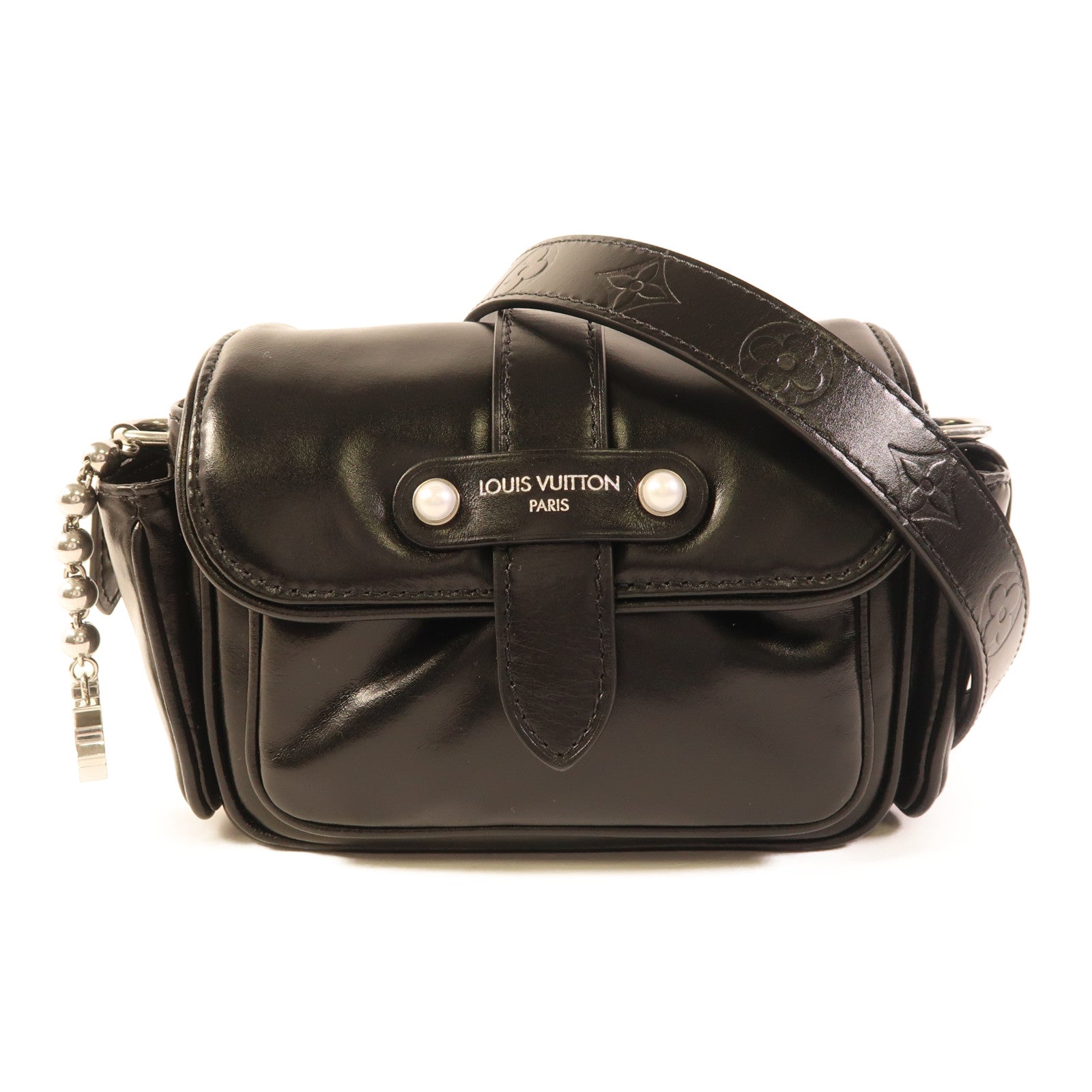 LOUIS VUITTON 牛皮皮革Cargo Wearable Wallet銀扣肩背袋