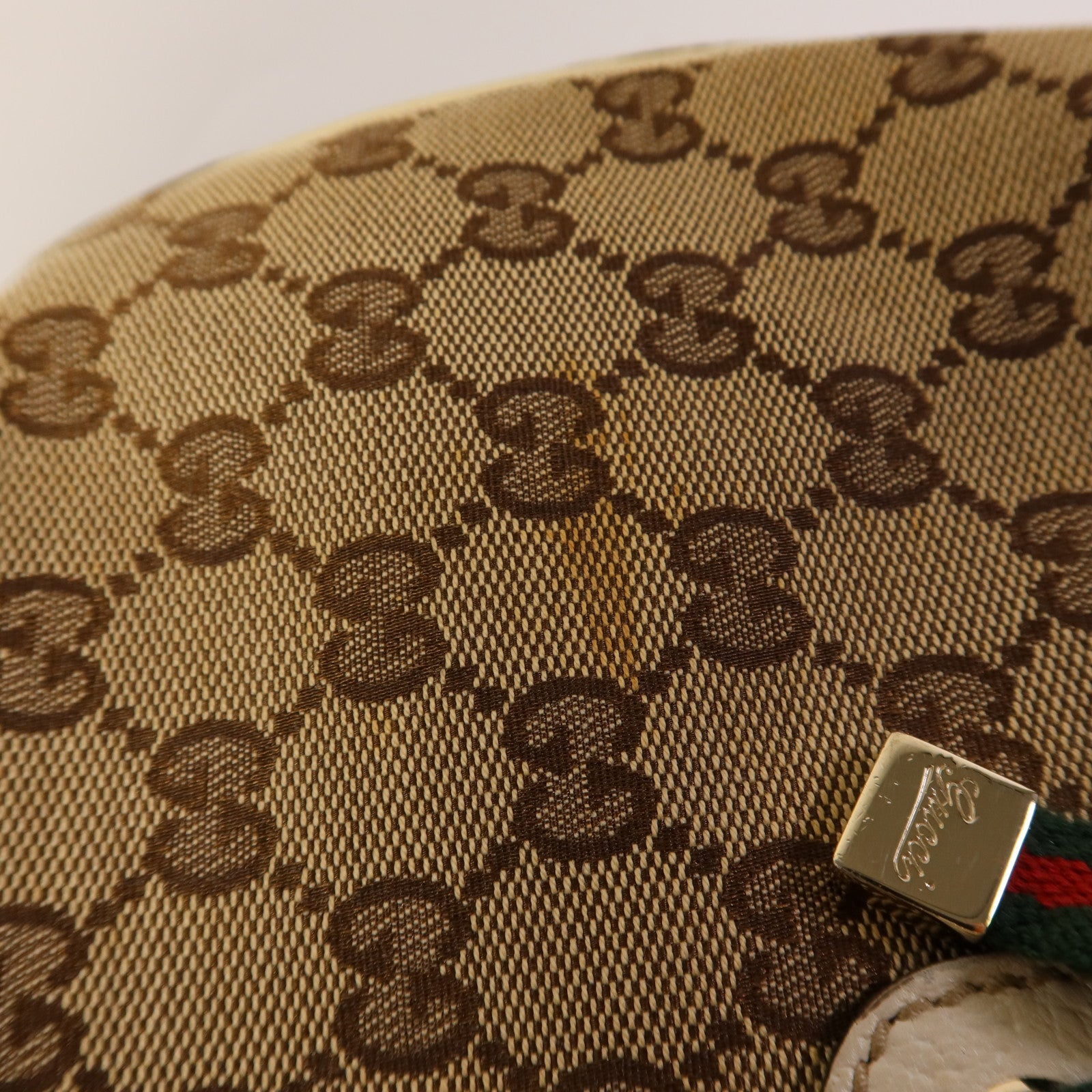 GUCCI 帆布Shoulder Tote金扣肩背袋/手挽袋