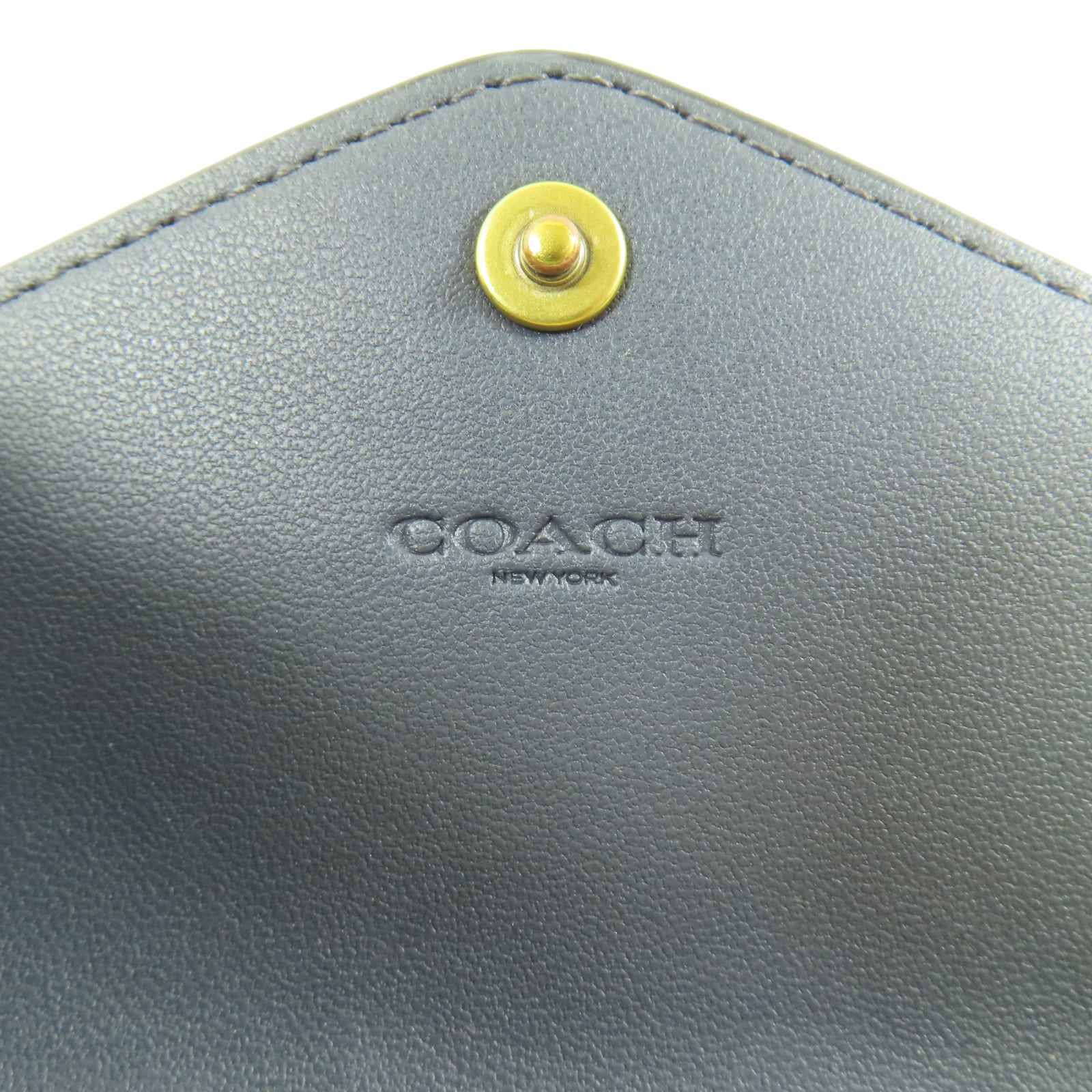 COACH 牛皮皮革Long wallet金扣長錢包