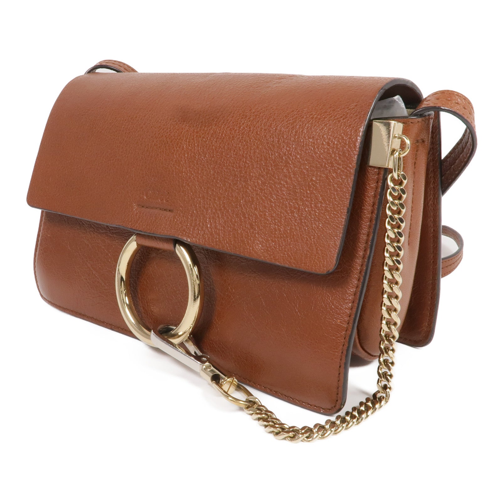 Chloe 牛皮皮革Faye金扣肩背袋