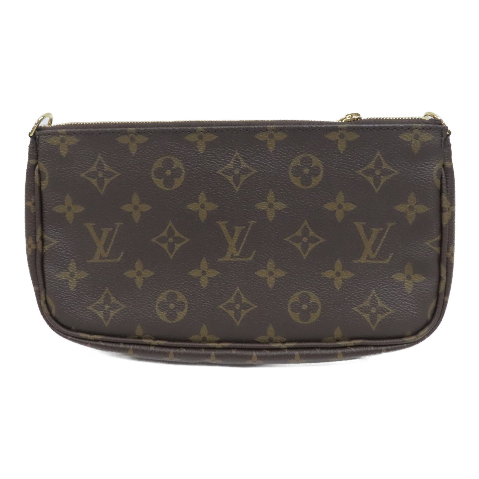 LOUIS VUITTON 【激減優惠】Monogram Multi Pochette金扣肩背袋啡色
