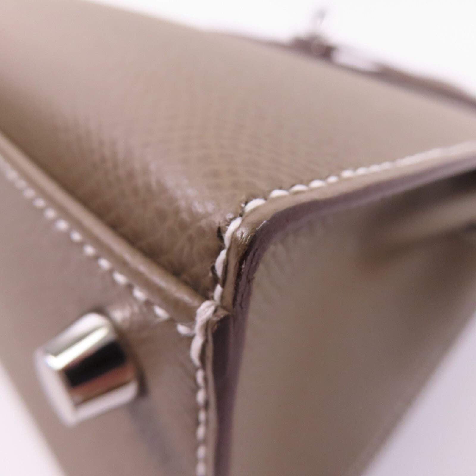 HERMES Epsom皮革Kelly 25手挽肩背兩用袋Etoupe