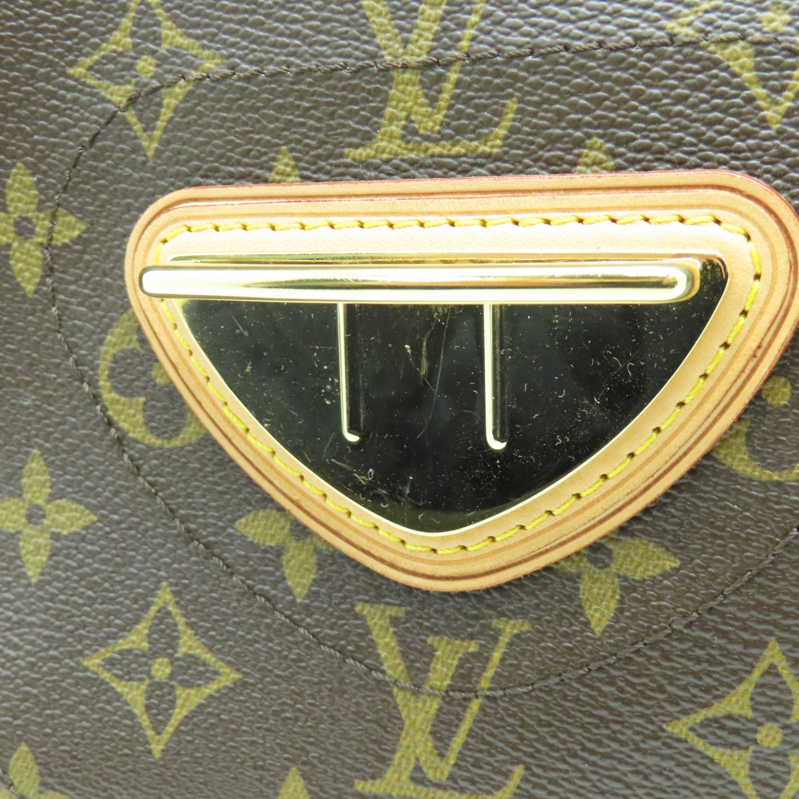 LOUIS VUITTON Monogram Beverly MM金扣肩背袋棕色