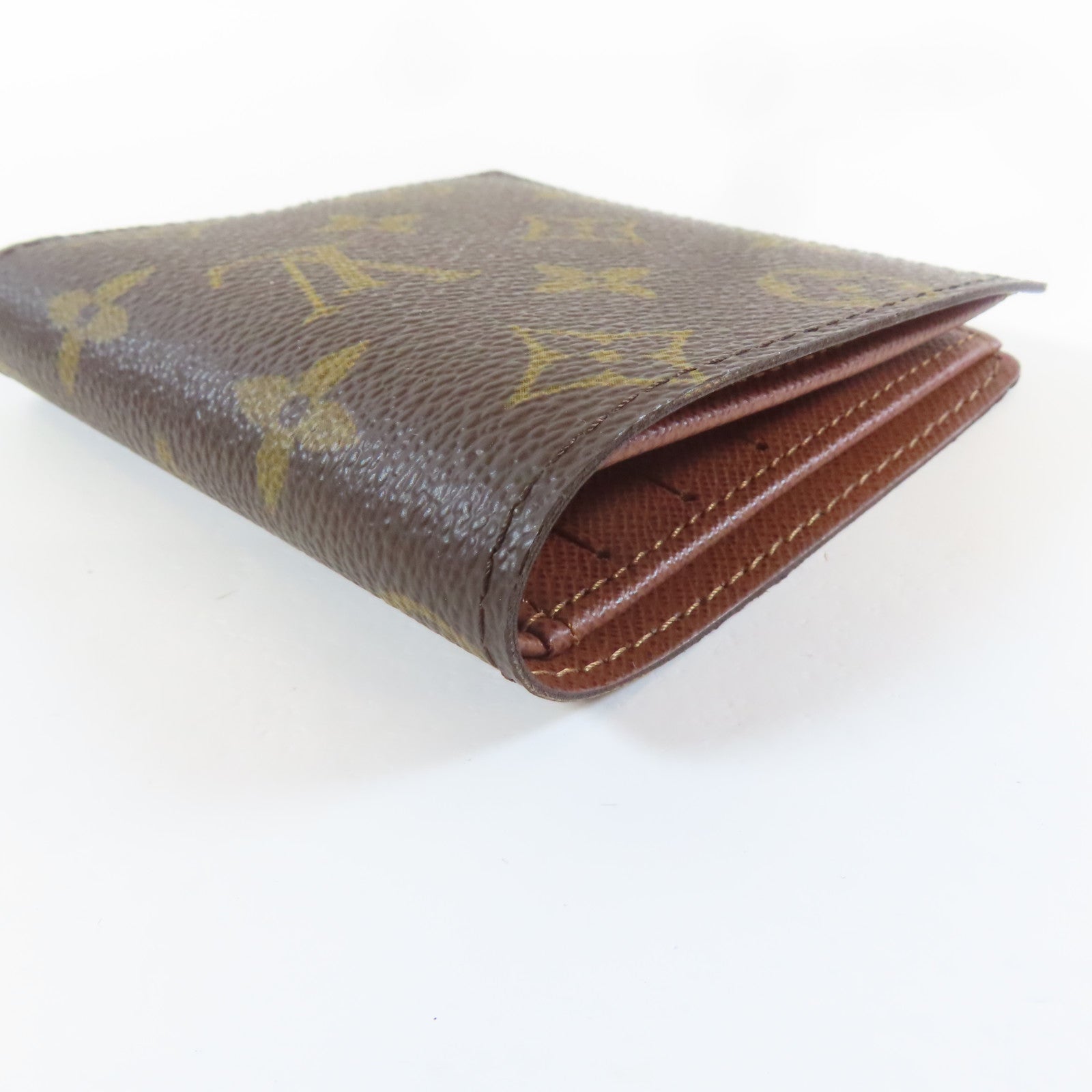 LOUIS VUITTON Monogram Wallet啪鈕錢包啡色