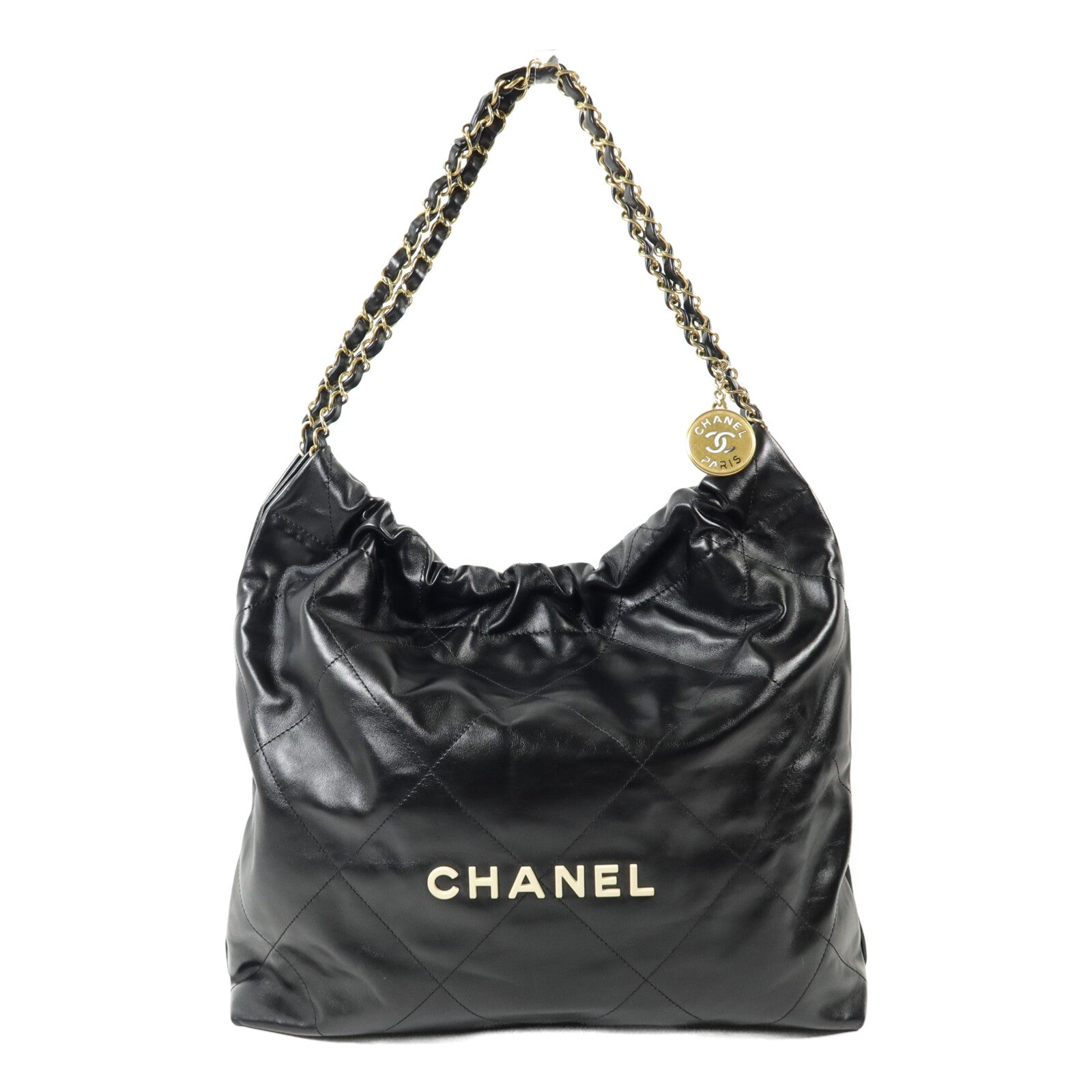 CHANEL 牛皮皮革C22 Medium鏈帶肩背袋