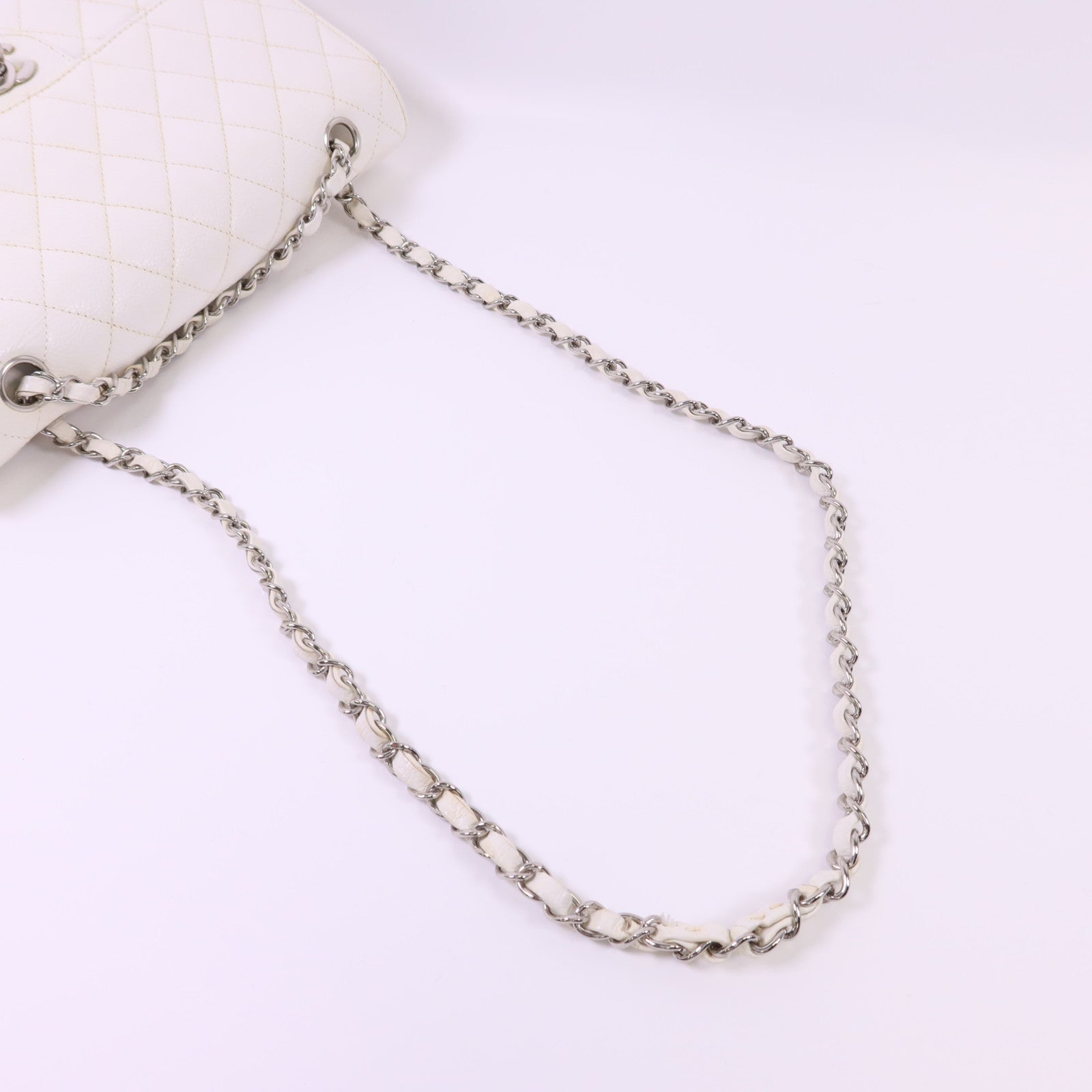 CHANEL 牛皮皮革Classic 25銀扣鏈帶肩背袋