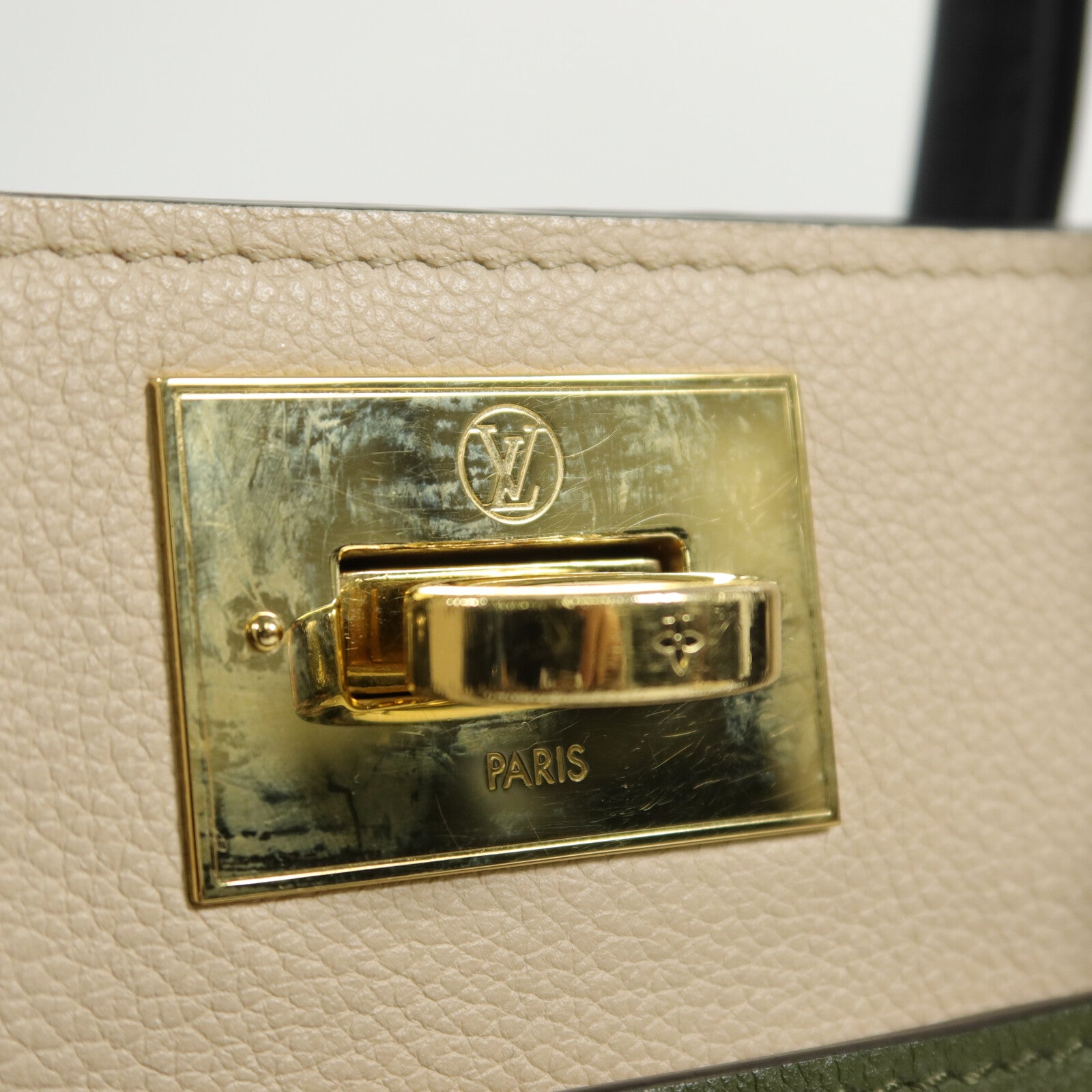 LOUIS VUITTON Monogram/牛皮皮革On My Side MM手挽肩背兩用袋