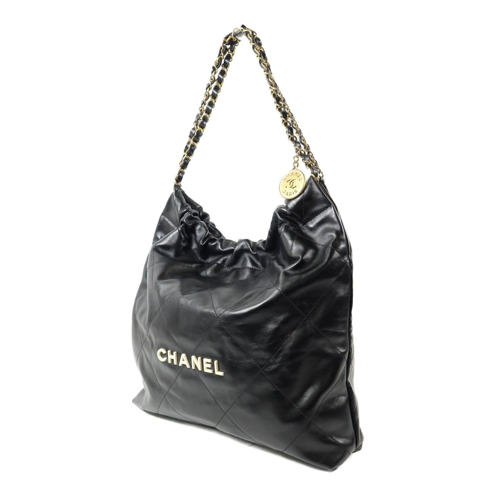 CHANEL 牛皮皮革C22 Medium鏈帶肩背袋