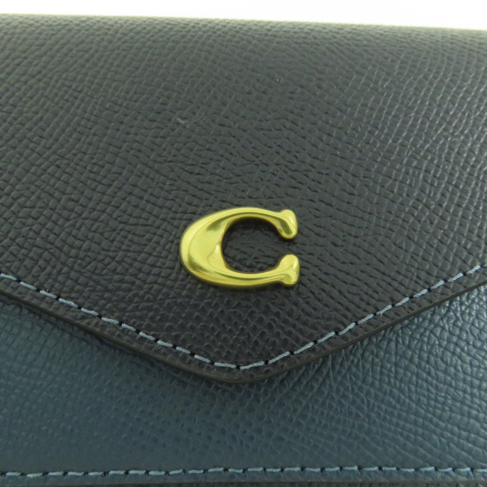 COACH 牛皮皮革Long wallet金扣長錢包