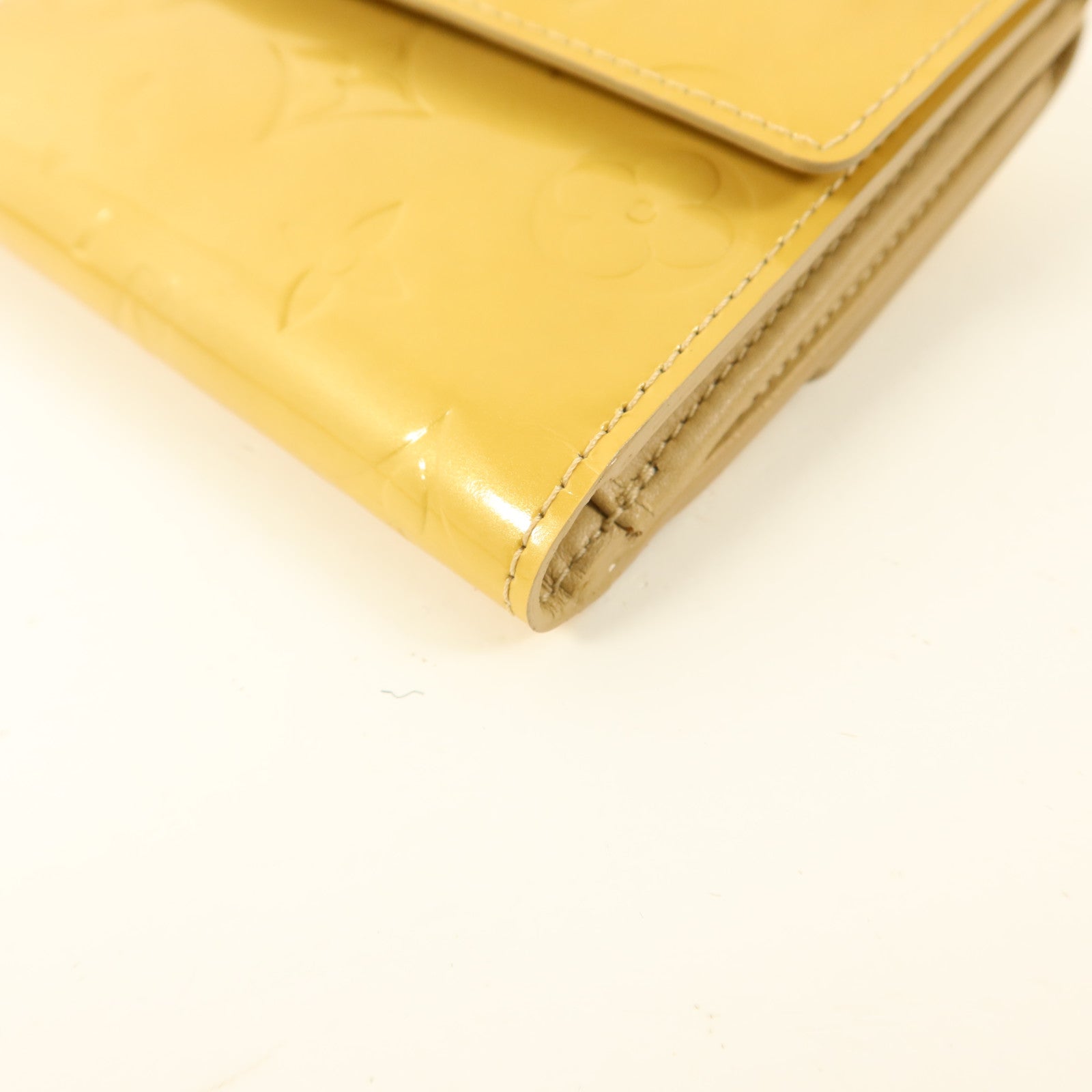 LOUIS VUITTON Monogram Vernis Elise Compact Wallet金扣錢包