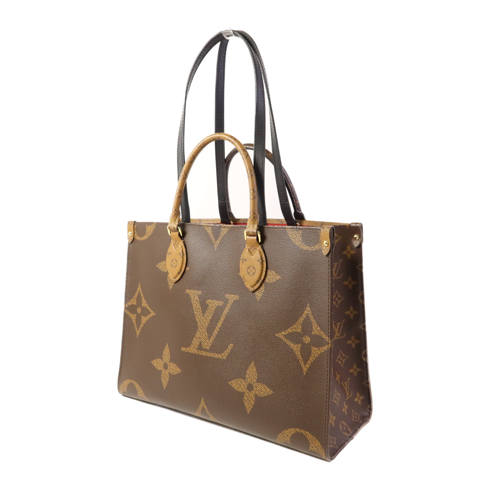 LOUIS VUITTON Monogram Giant On The Go MM金扣手挽肩背兩用袋