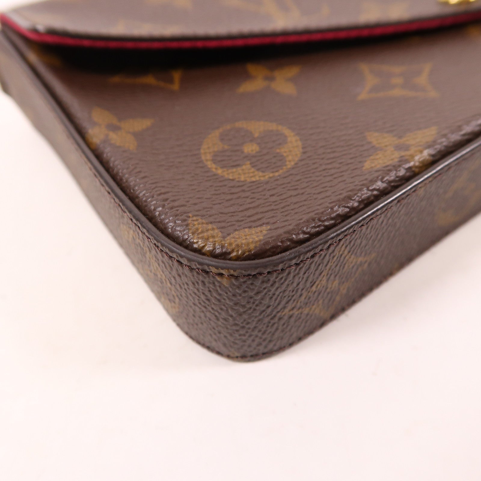 LOUIS VUITTON LV GHW Pochette Felicie Chain Shoulder Bag M61276 Monogram Brown