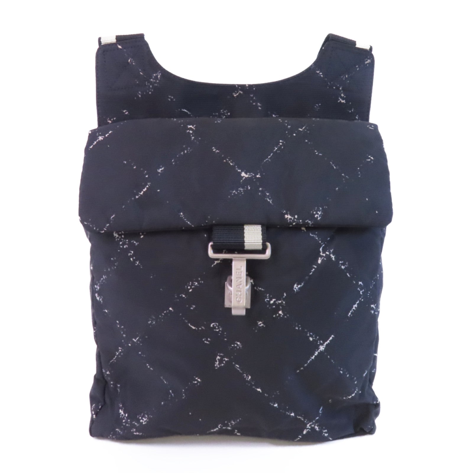 CHANEL 尼龍Travel Line Backpack銀扣背包