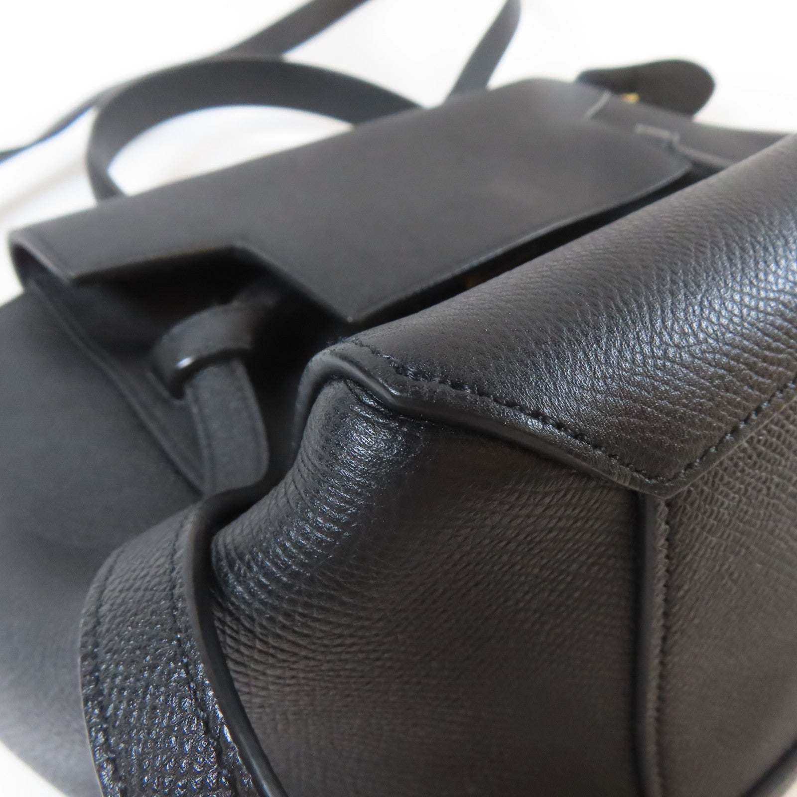 CELINE 牛皮皮革Micro Belt Bag金扣手挽肩背兩用袋黑色