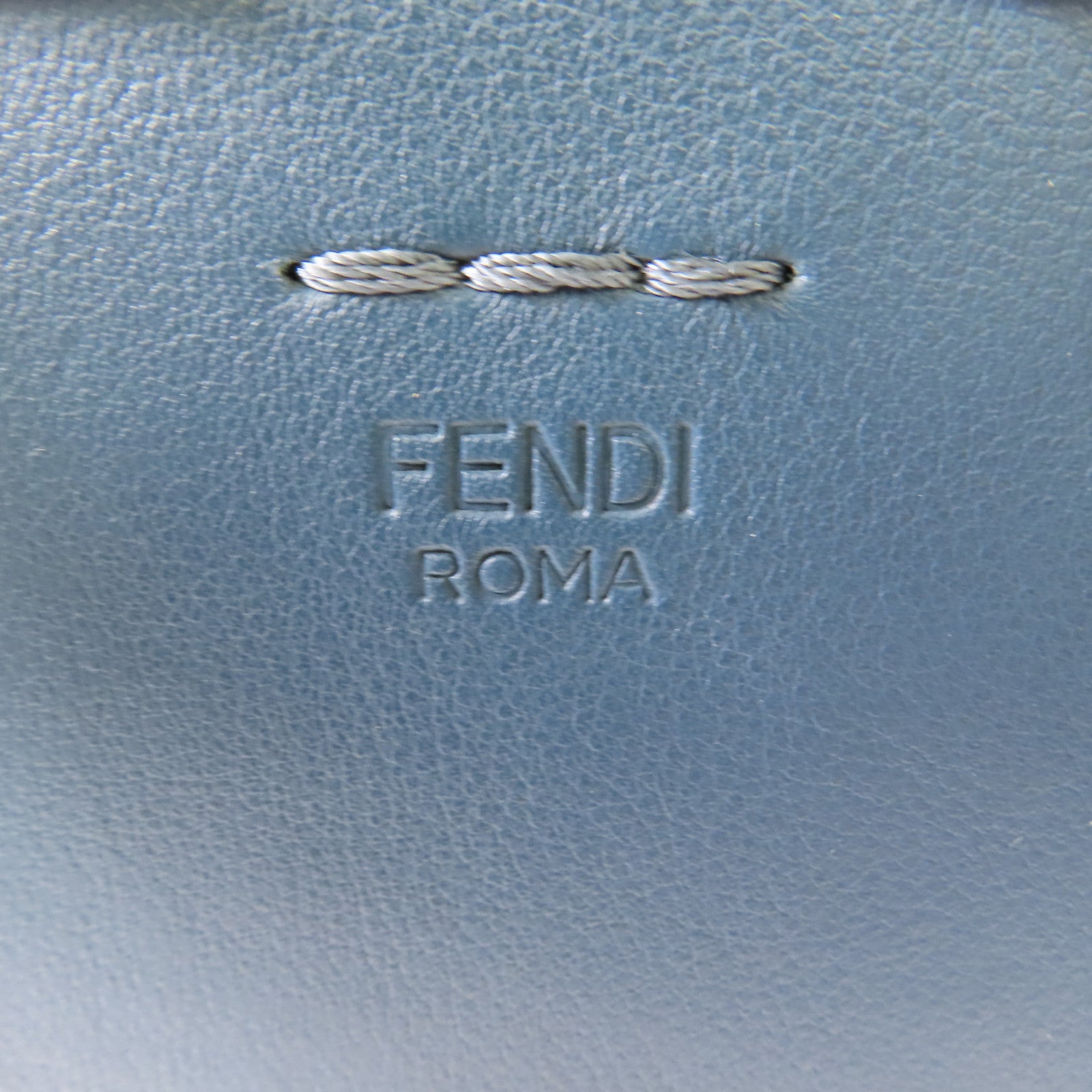 FENDI SHW 3 Jours 2 Way Bag 8BH279-81D Calfskin Leather Blue