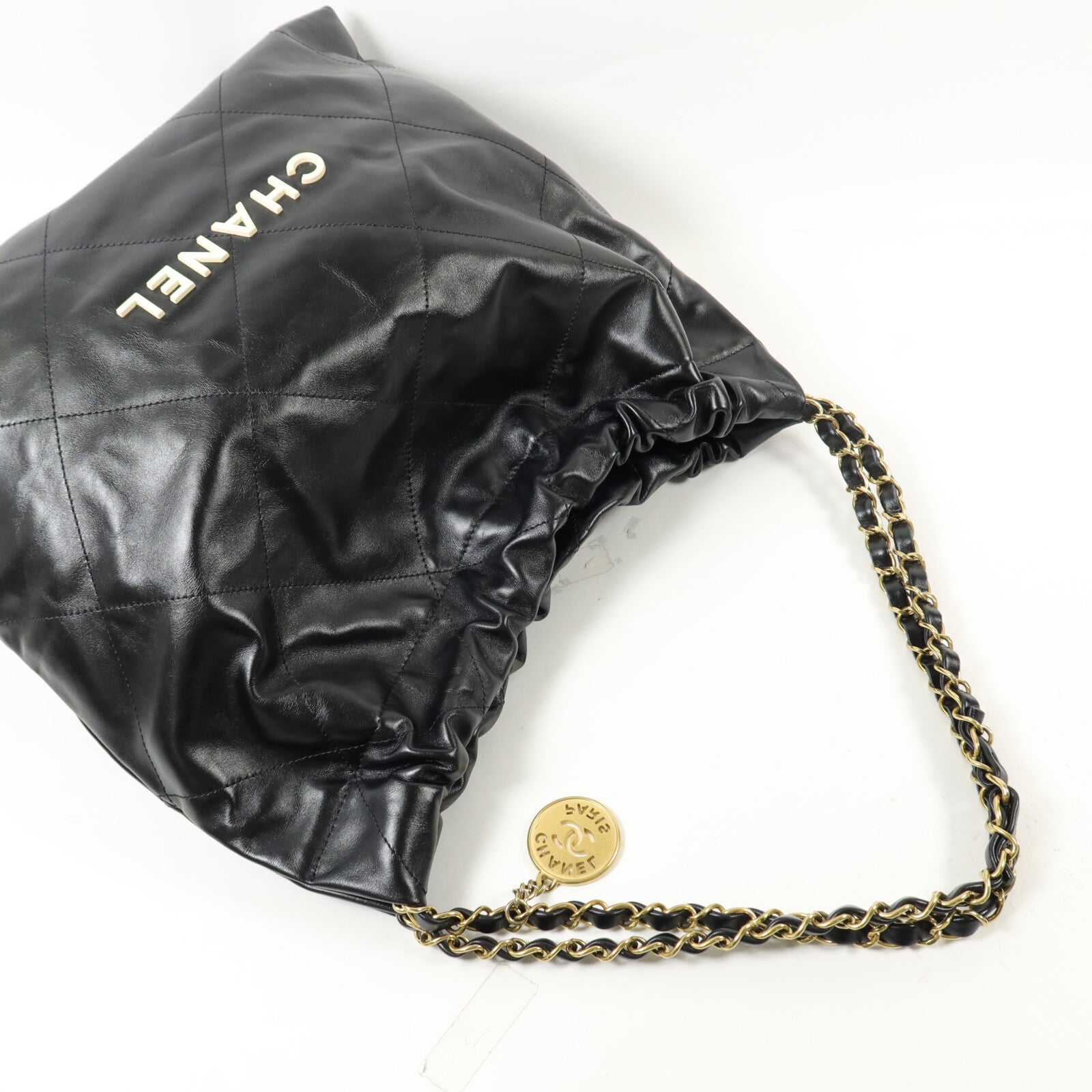 CHANEL 牛皮皮革C22 Medium鏈帶肩背袋