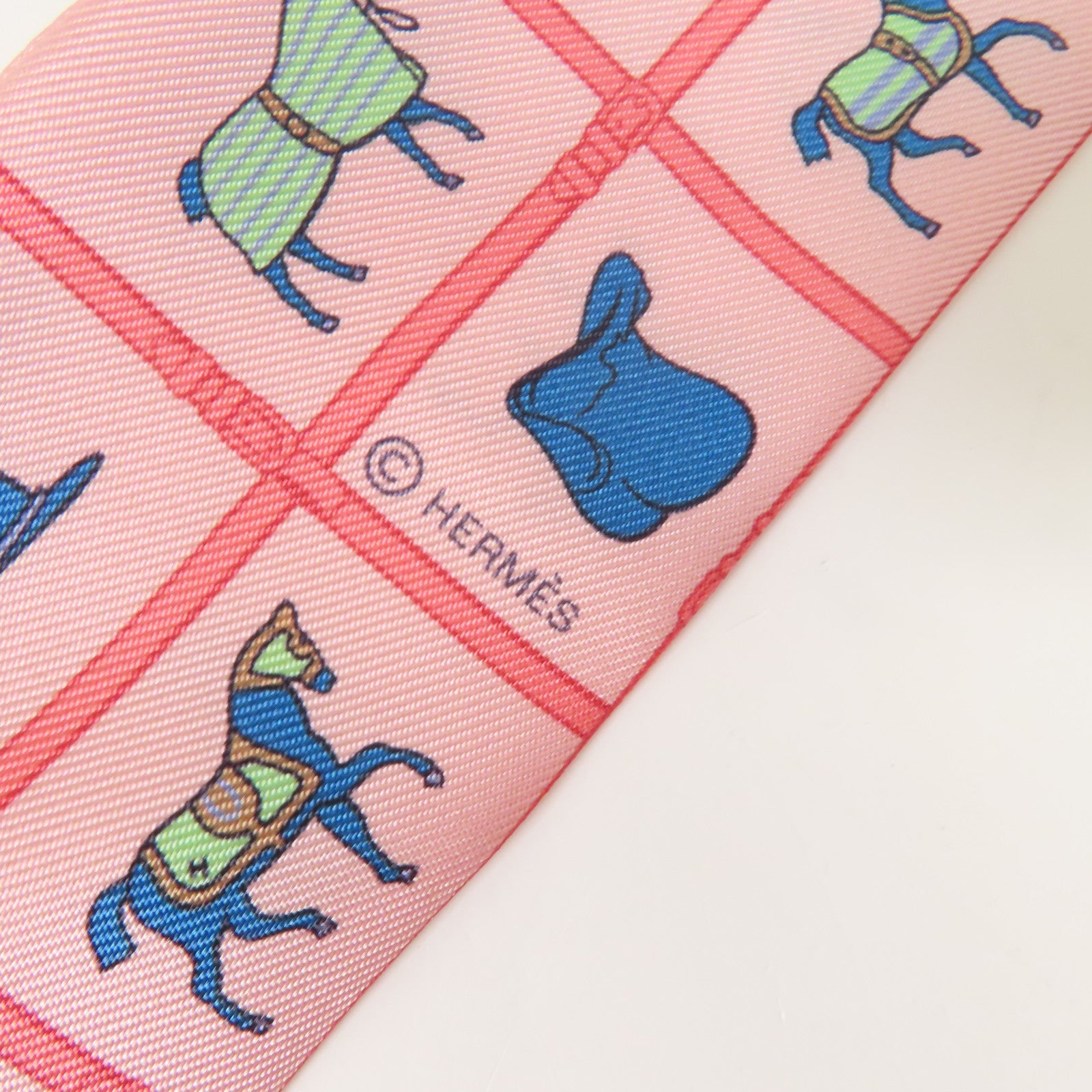 HERMES 絲質Twilly絲巾