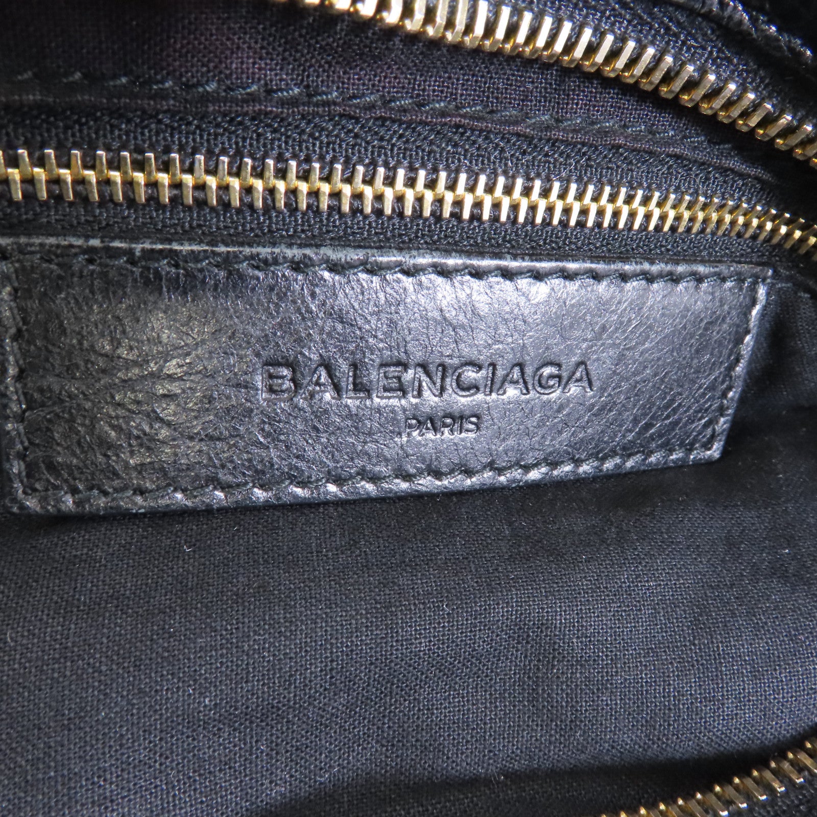 BALENCIAGA 羊皮皮革Giant City金扣手挽肩背兩用袋黑色