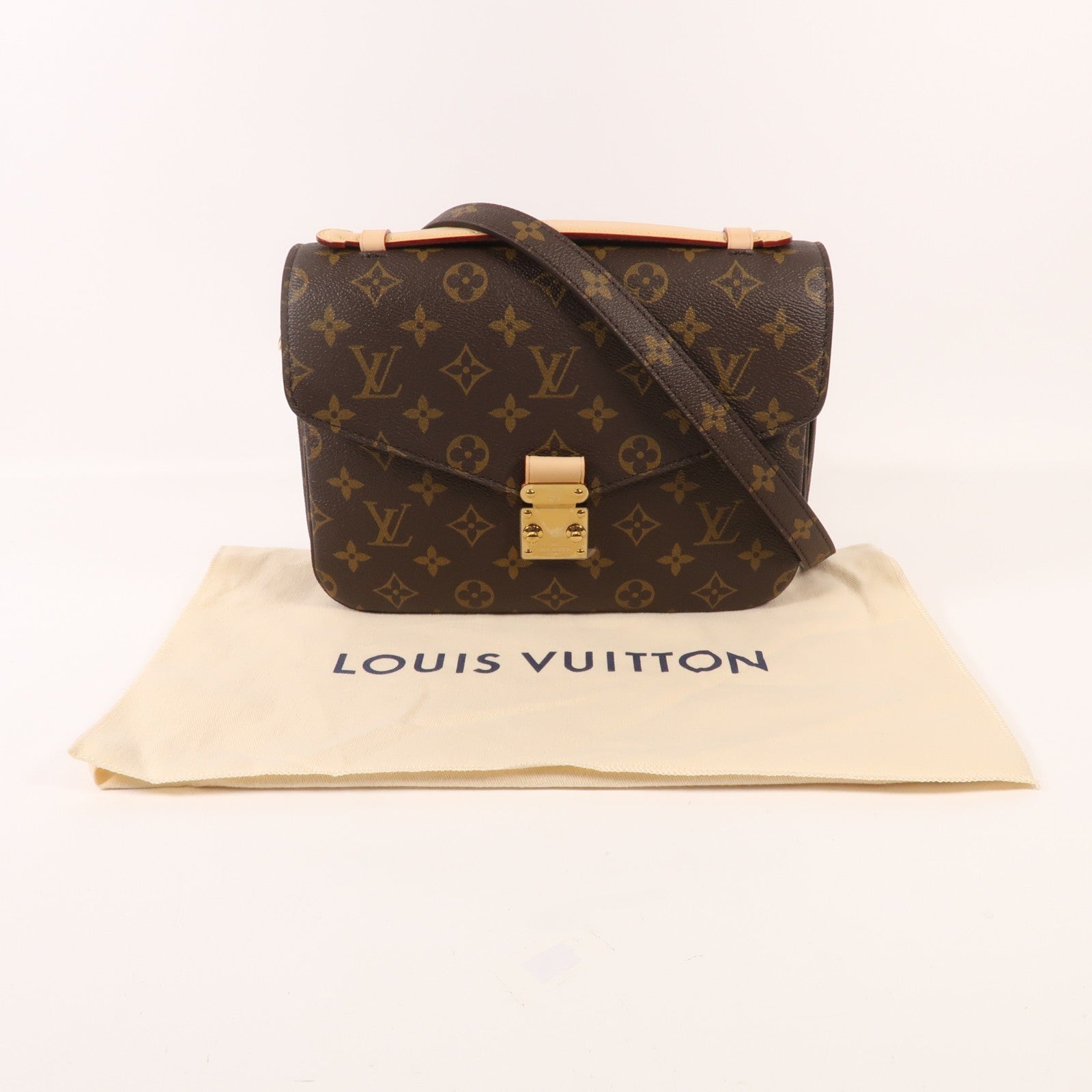 LOUIS VUITTON Monogram Pochette Metis MM金扣手挽肩背兩用袋