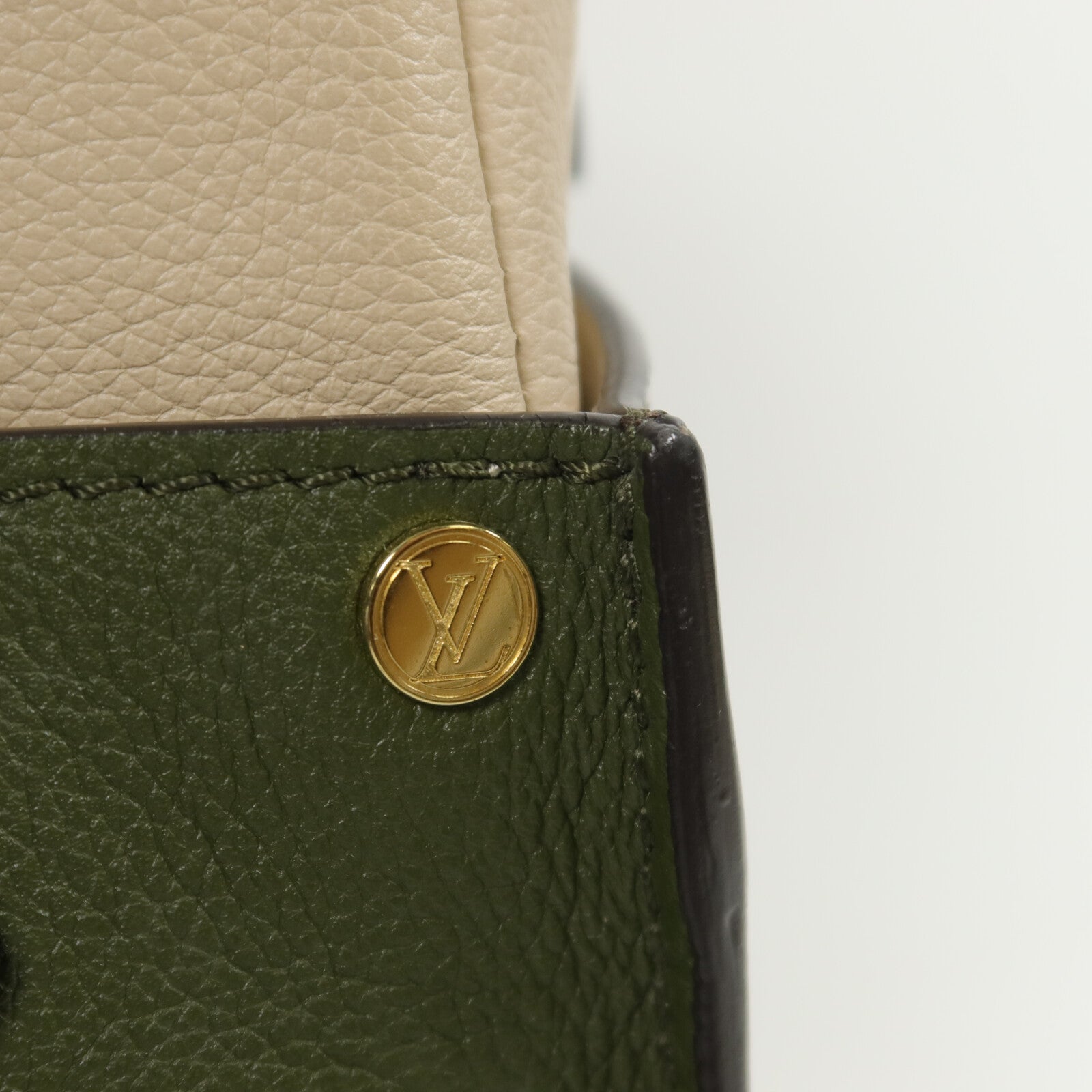 LOUIS VUITTON Monogram/牛皮皮革On My Side MM手挽肩背兩用袋