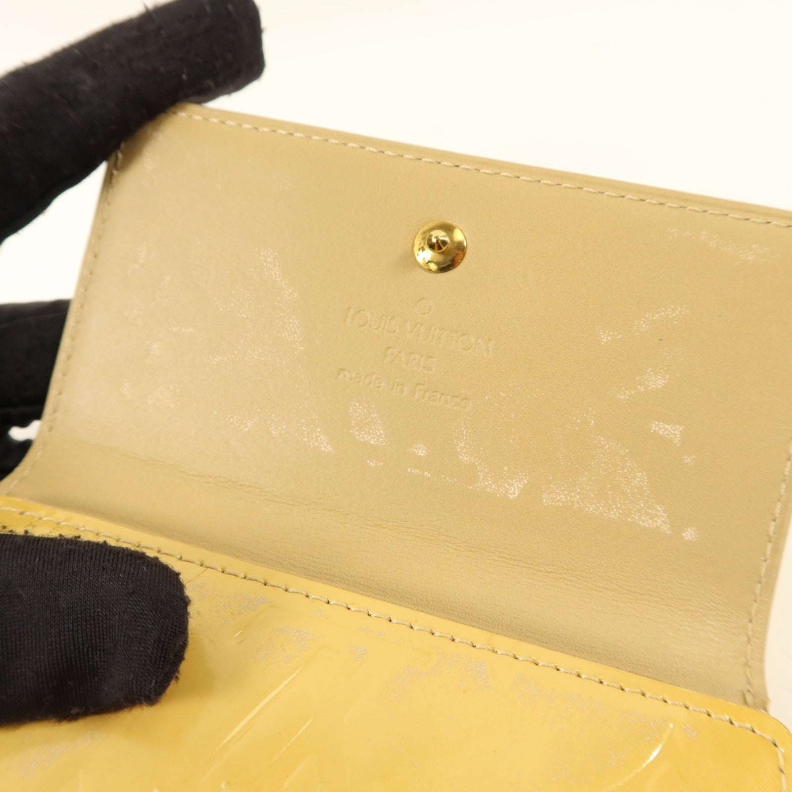LOUIS VUITTON Monogram Vernis Elise Compact Wallet金扣錢包
