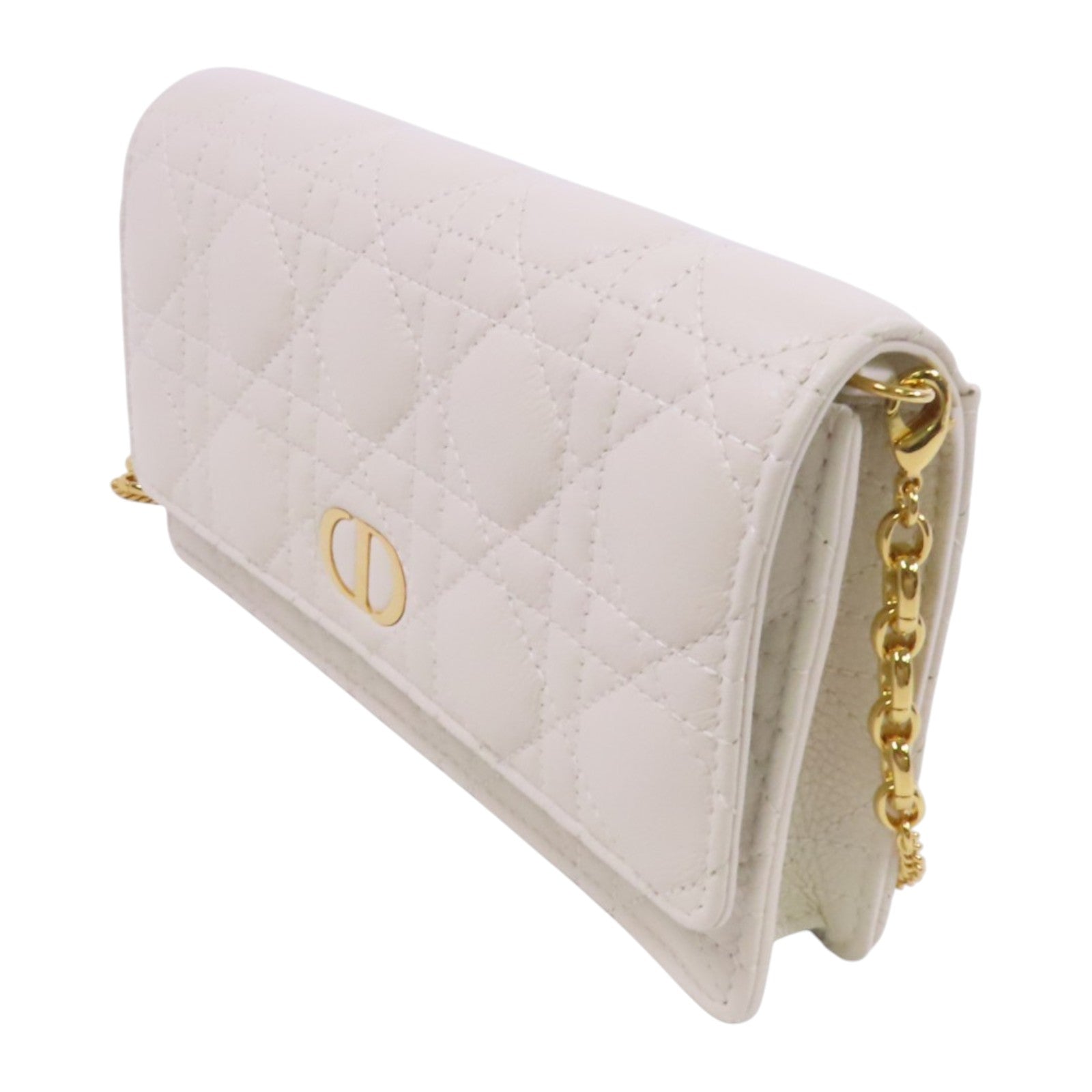 Dior 【激減優惠】牛皮皮革Caro Pouch金扣鏈帶肩背袋