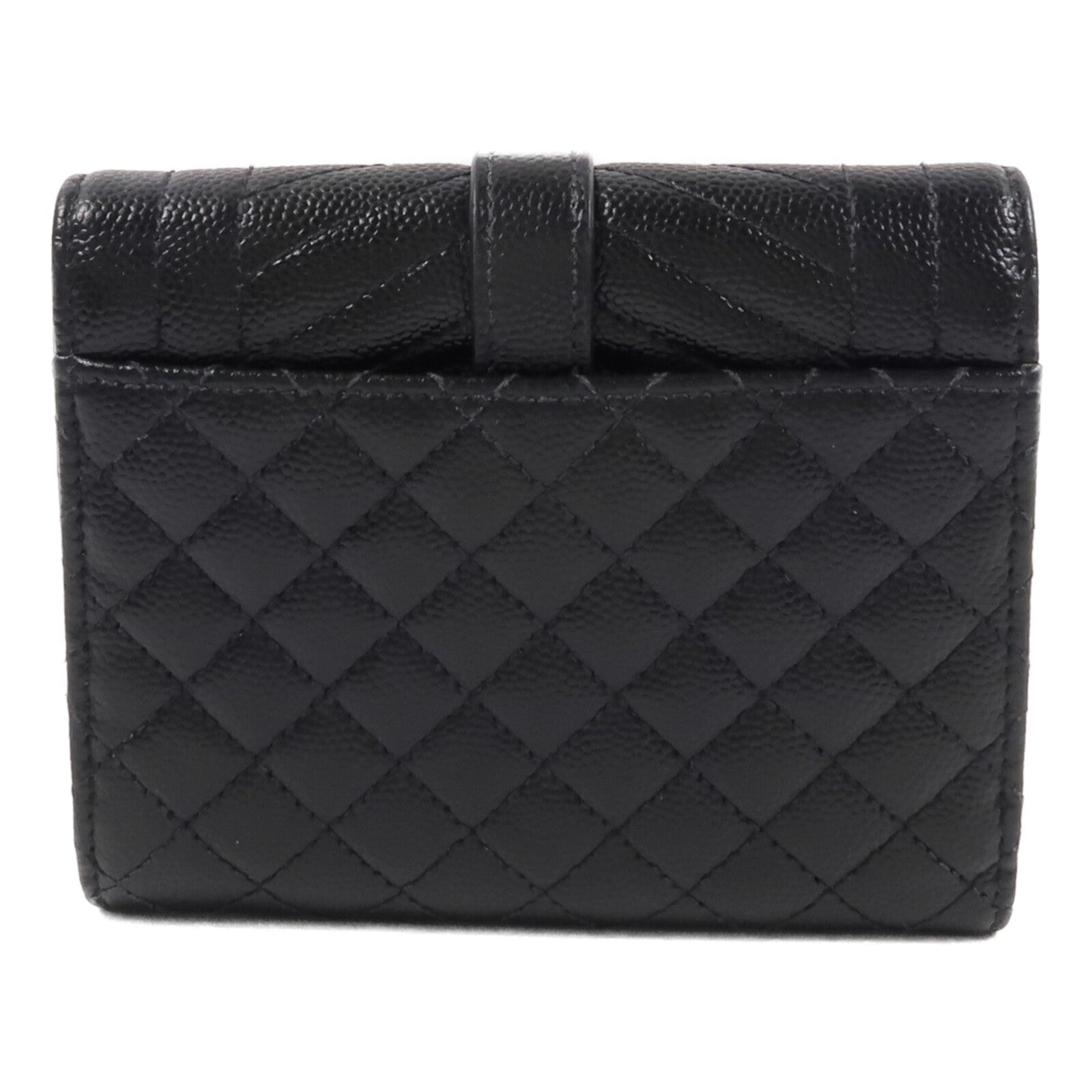 SAINT LAURENT 牛皮皮革Cassandre Matelasse Tri-Fold Compact錢包