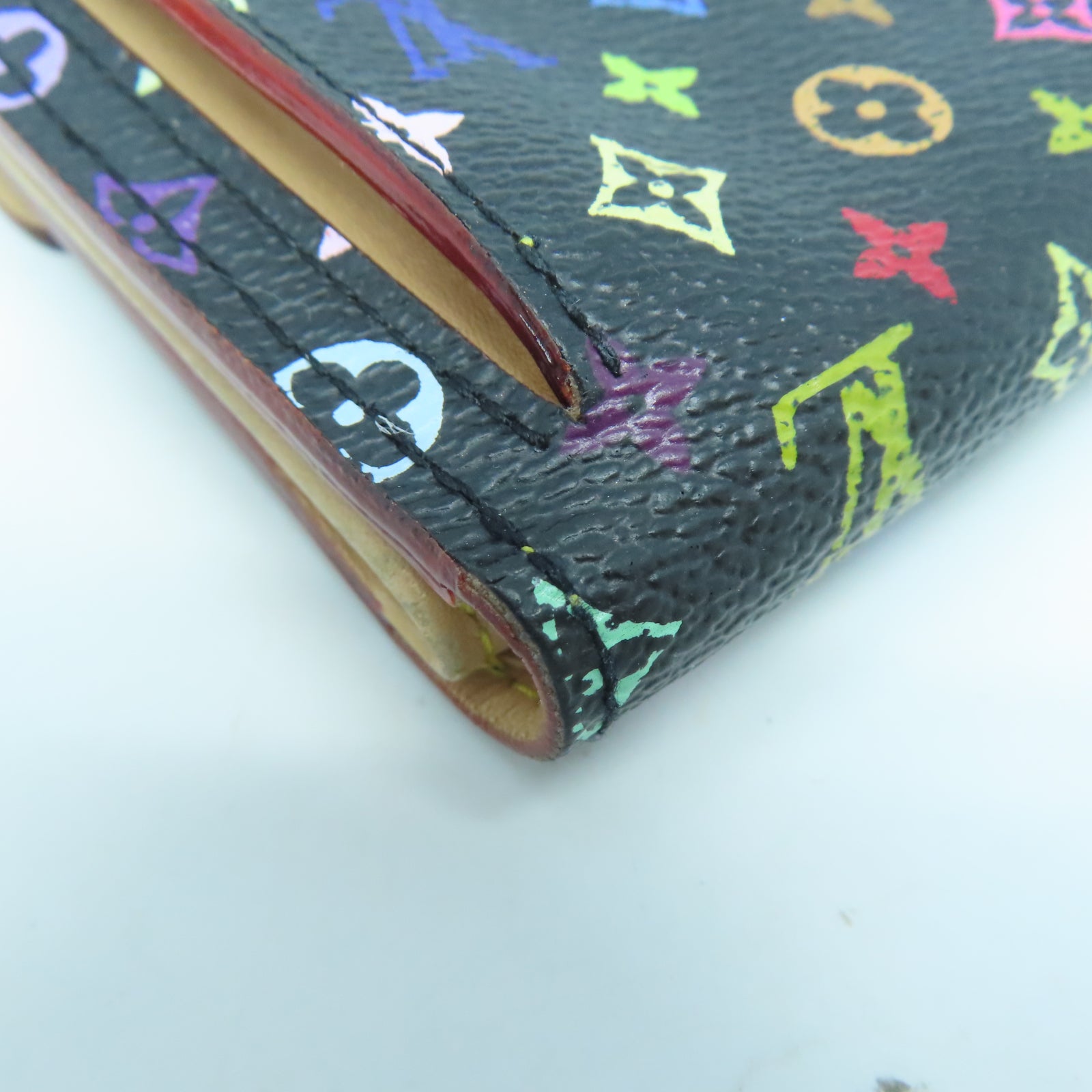 LOUIS VUITTON 【激減優惠】Monogram Multicolore金扣錢包黑色/彩色