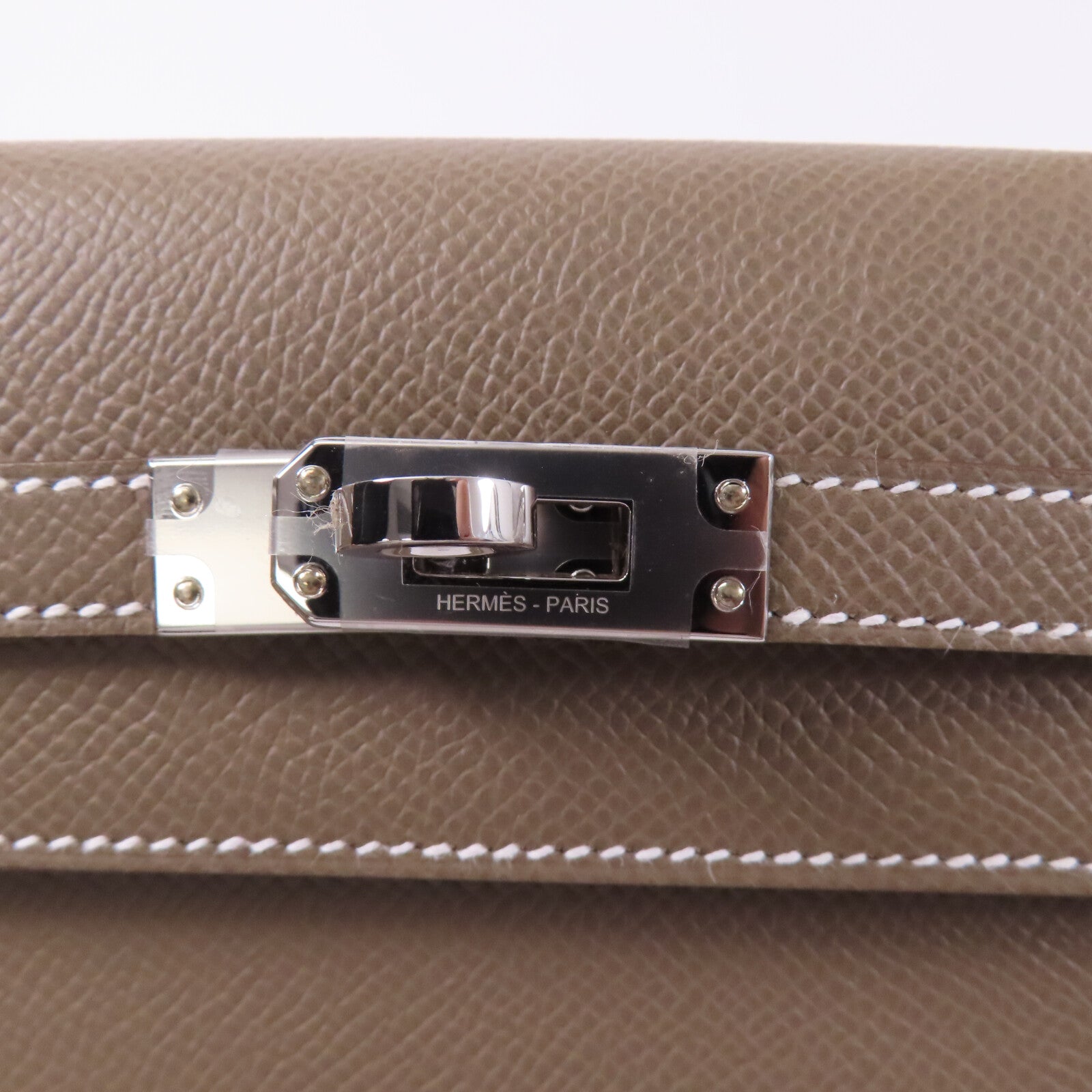 HERMES Epsom皮革Kelly 25手挽肩背兩用袋Etoupe