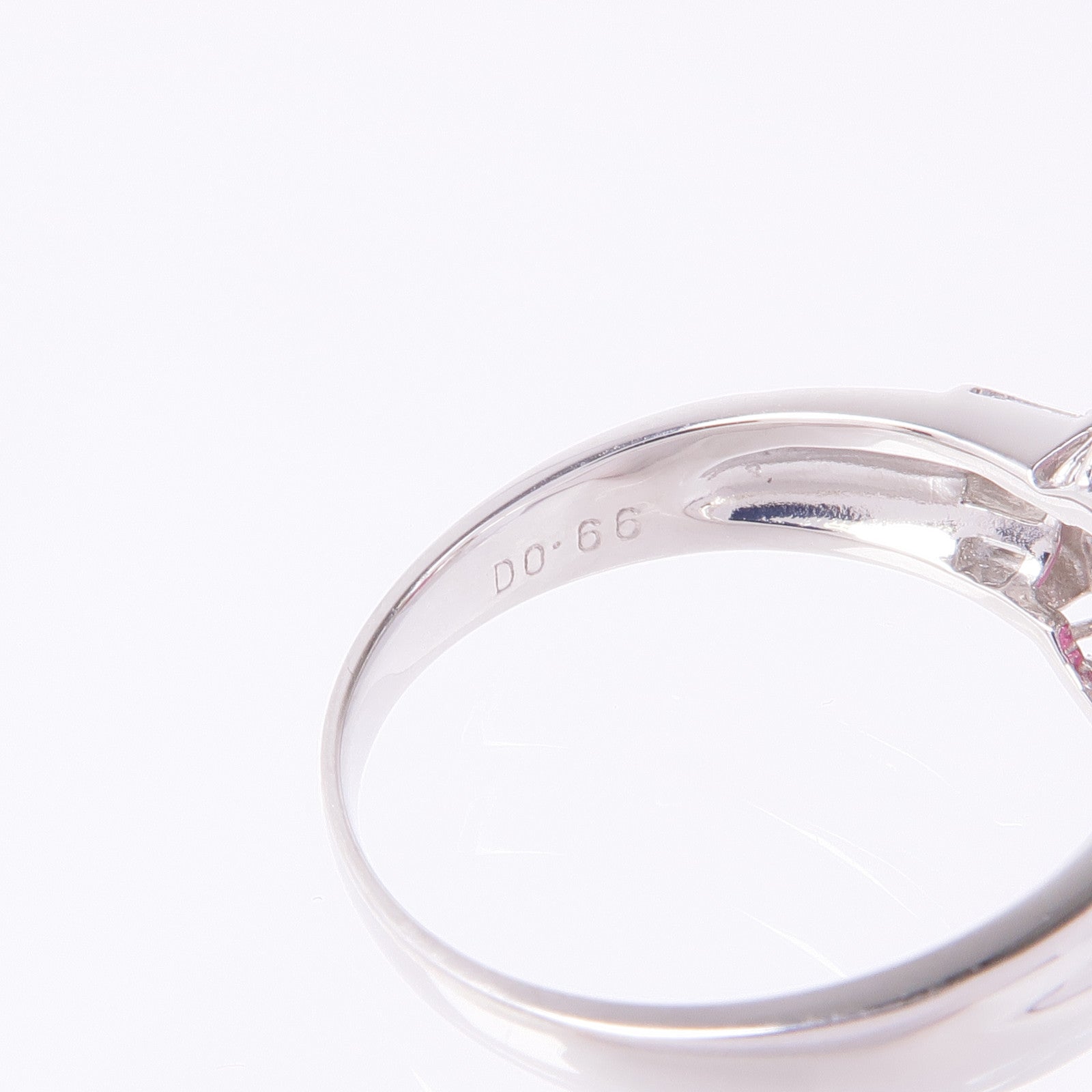 JEWELRY PT900鉑金Ruby Diamond Ring紅寶石/鑽石戒指US#7.25