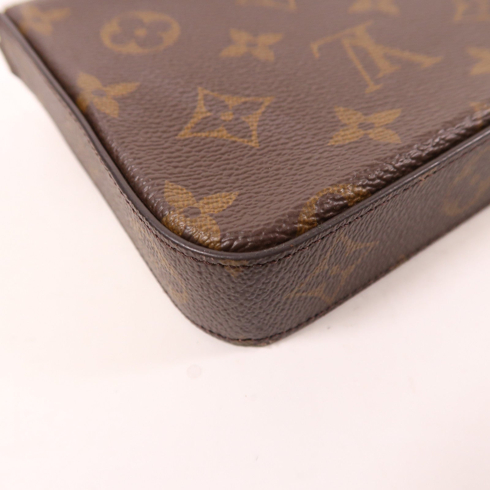 LOUIS VUITTON LV GHW Pochette Felicie Chain Shoulder Bag M61276 Monogram Brown
