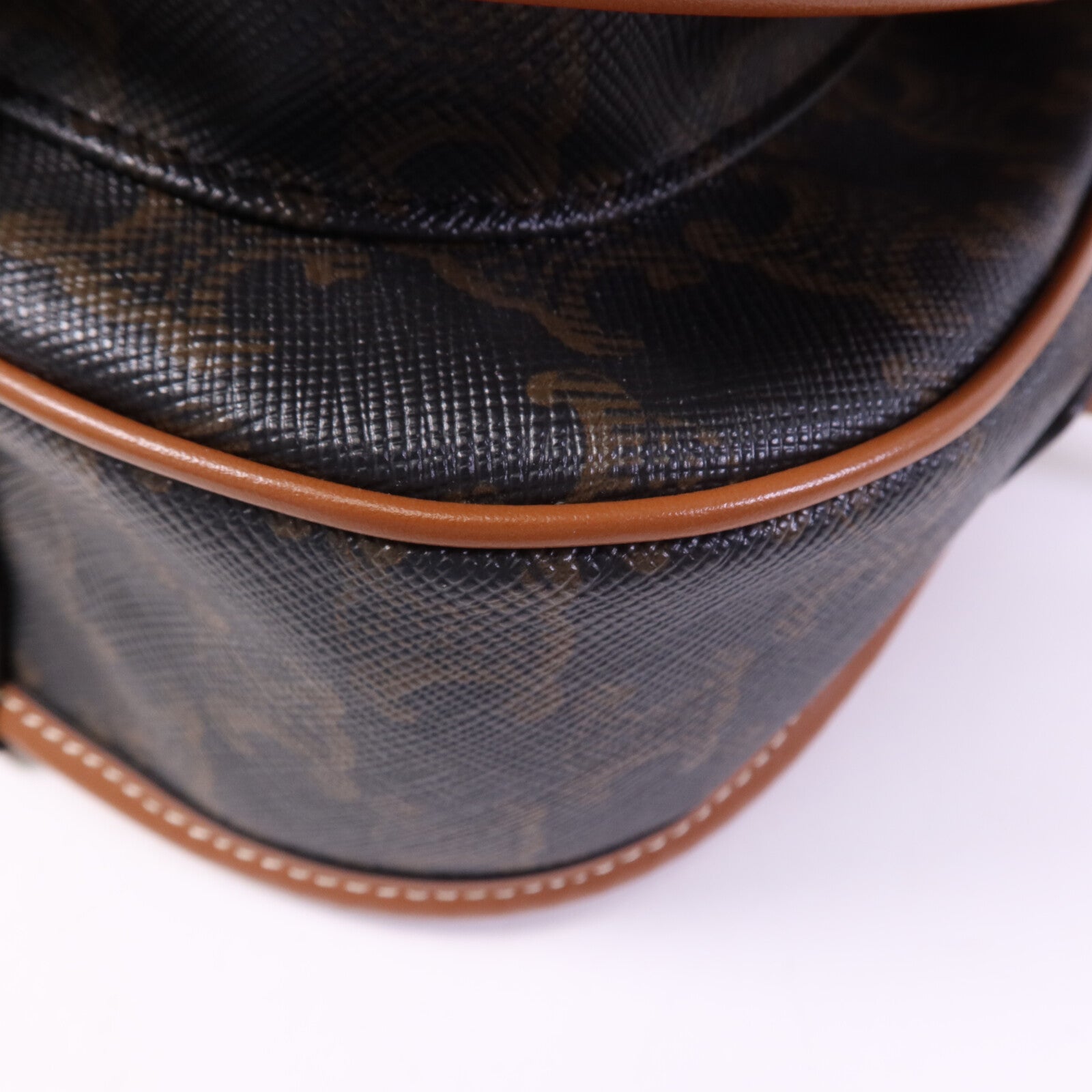 CELINE 塗層帆布Folco金扣肩背袋