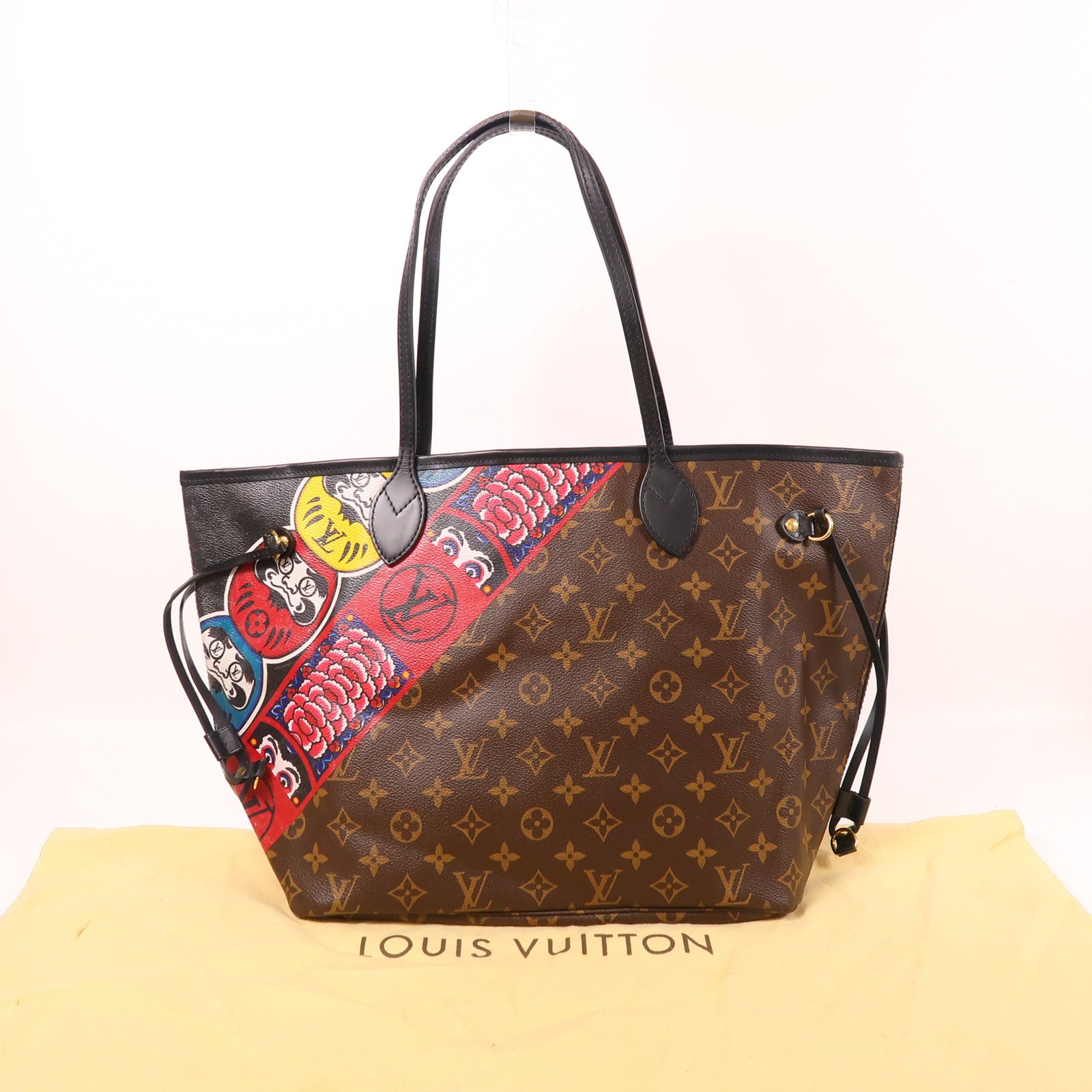 LOUIS VUITTON Monogram Neverfull MM金扣肩背袋